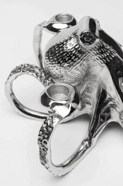 Srebrny świecznik w kształcie ośmiornicy Kare Design    Eye on Design