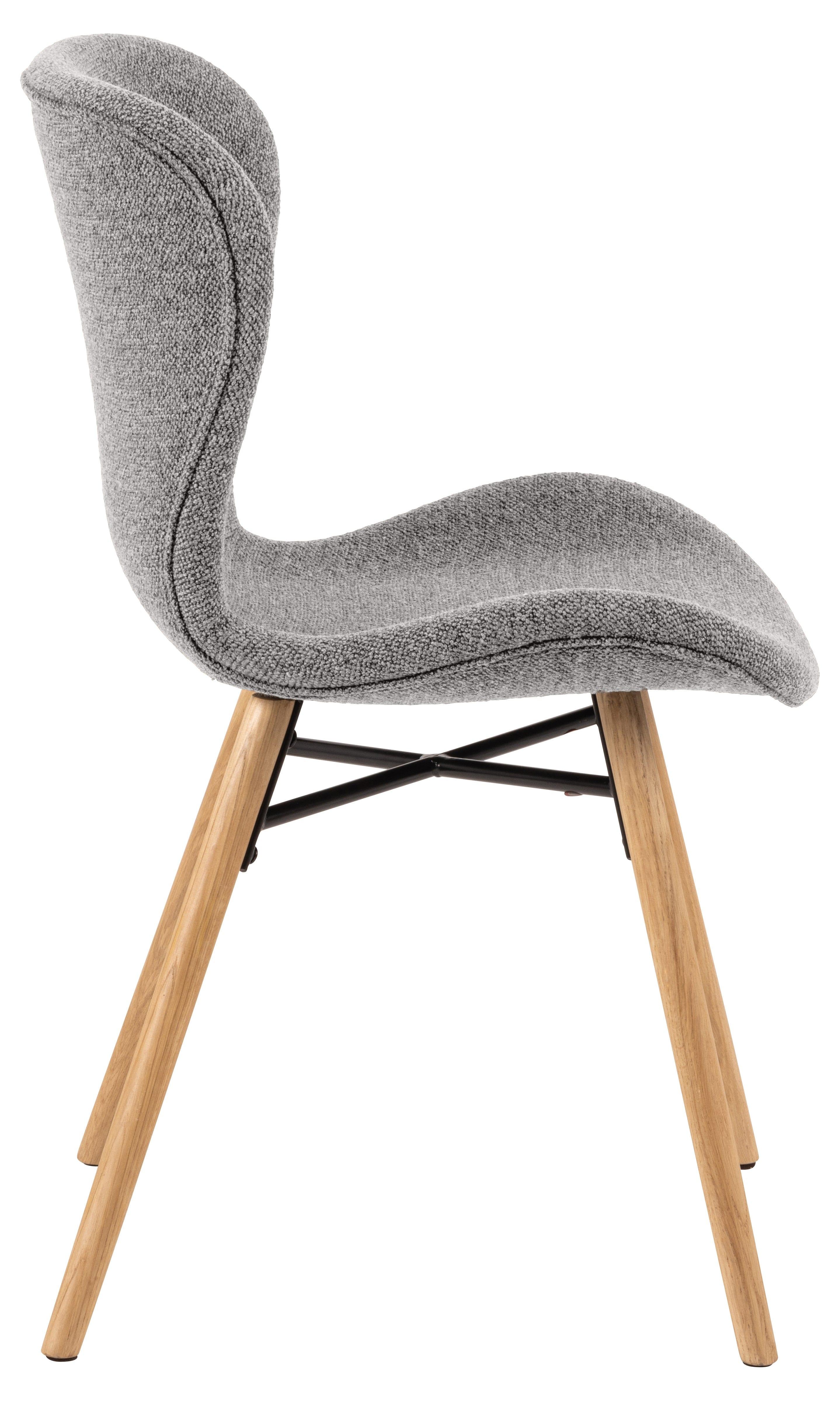 Krzesło BJORN szary z jasną podstawą Actona    Eye on Design