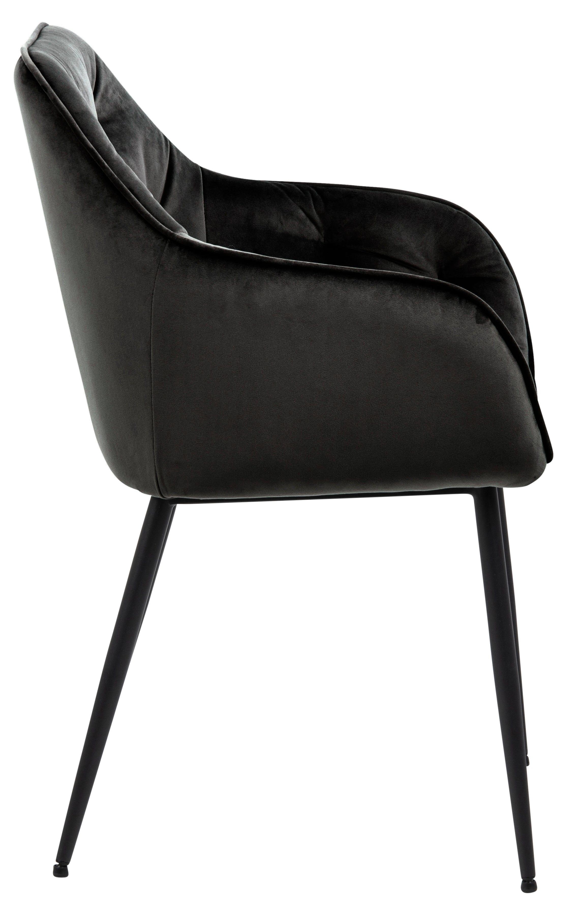 Krzesło LOUI ciemnoszary z czarną podstawą Actona    Eye on Design