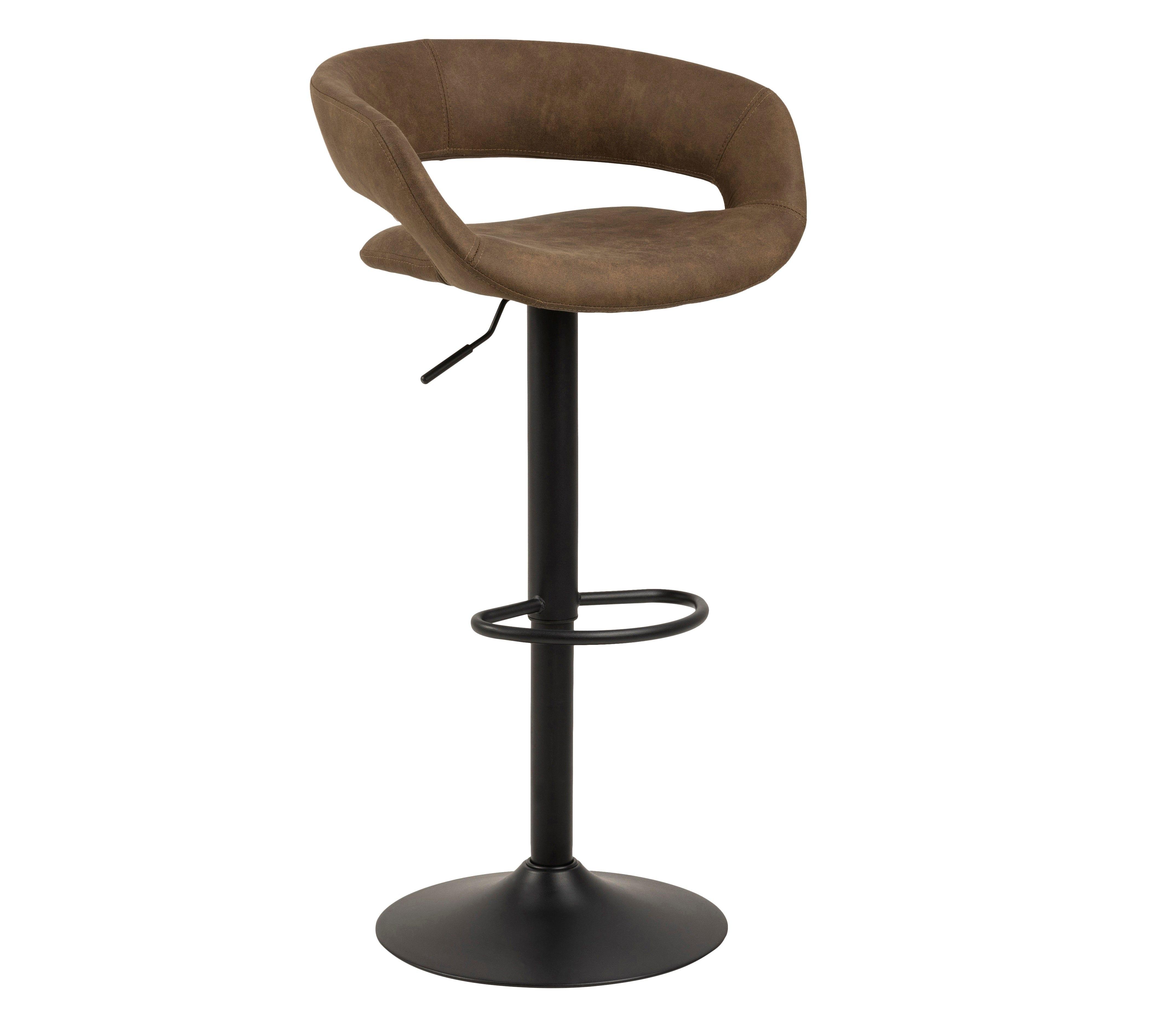Krzesło barowe SOFIE jasnobrązowy z czarną podstawą Actona    Eye on Design