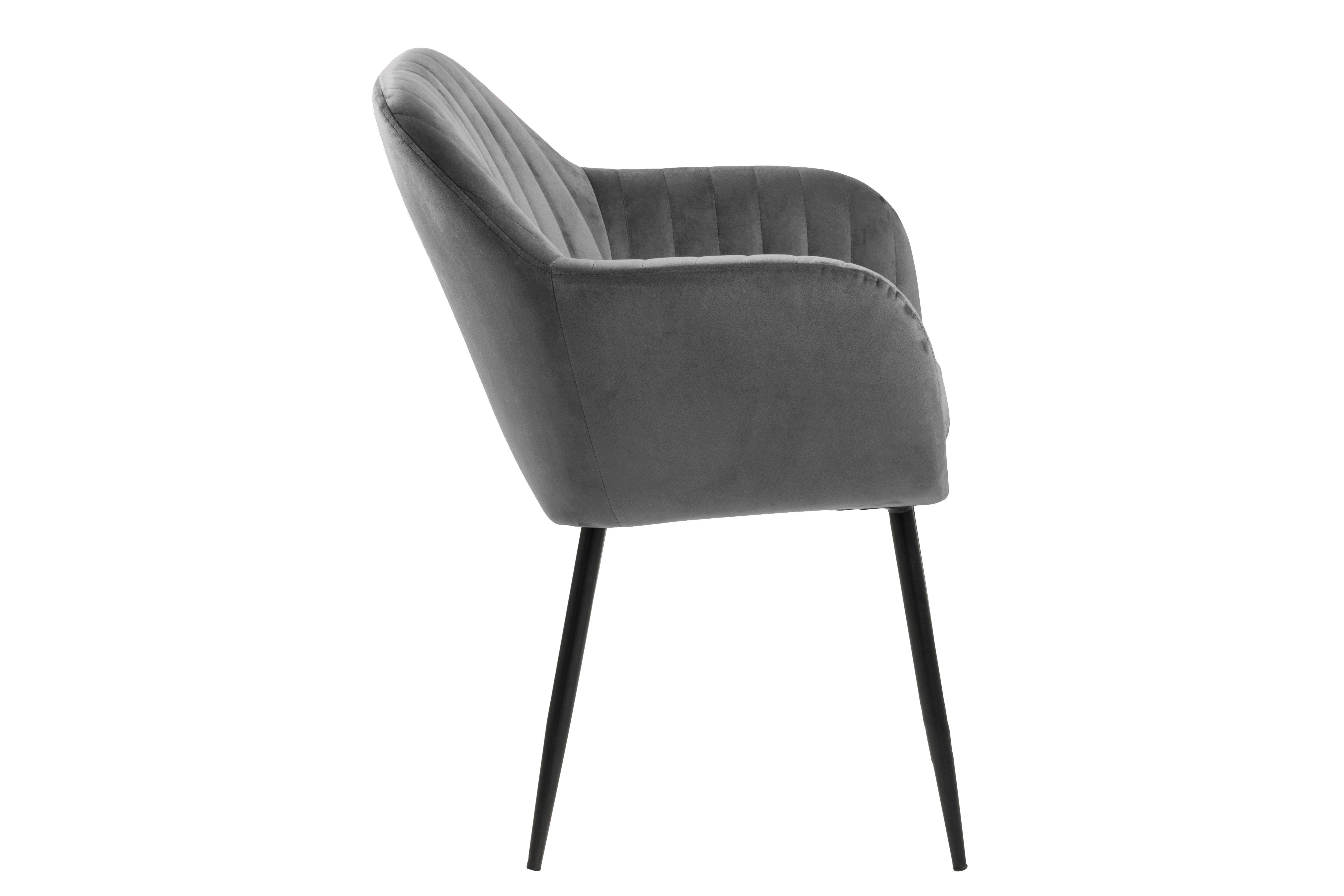 Krzesło MIKKEL ciemnoszary z czarną podstawą Actona    Eye on Design