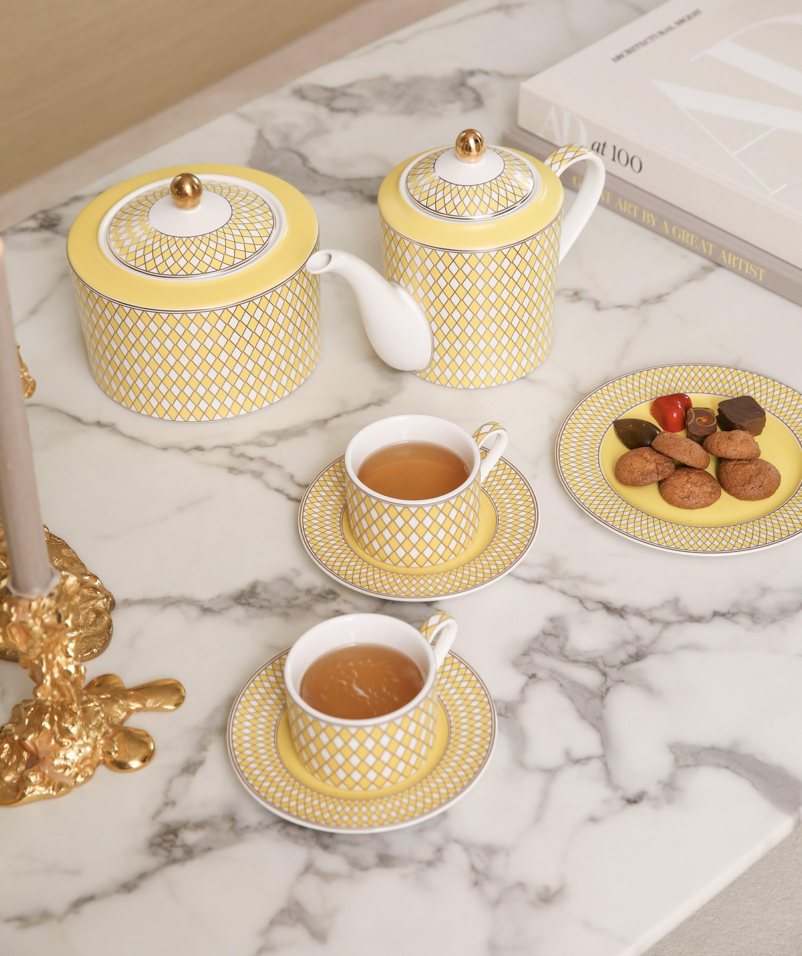 Dzbanek na herbatę CHESS żółty, Pols Potten, Eye on Design