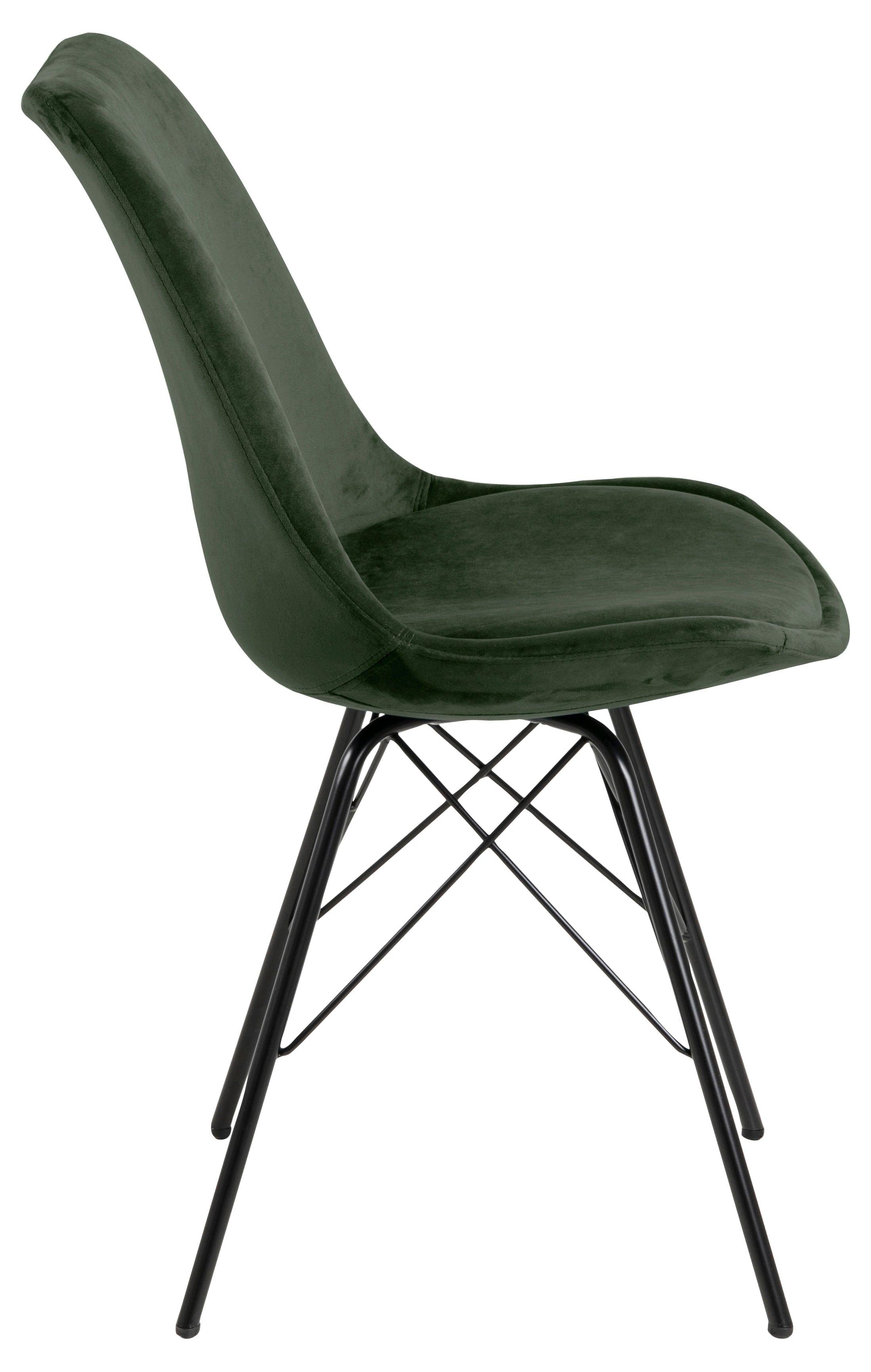 Krzesło NILS zieleń leśna z czarną podstawą Actona    Eye on Design