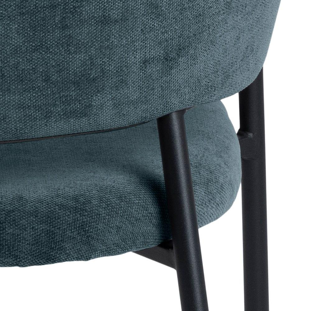Krzesło KARLA ciemnoniebieski z czarną podstawą Actona    Eye on Design