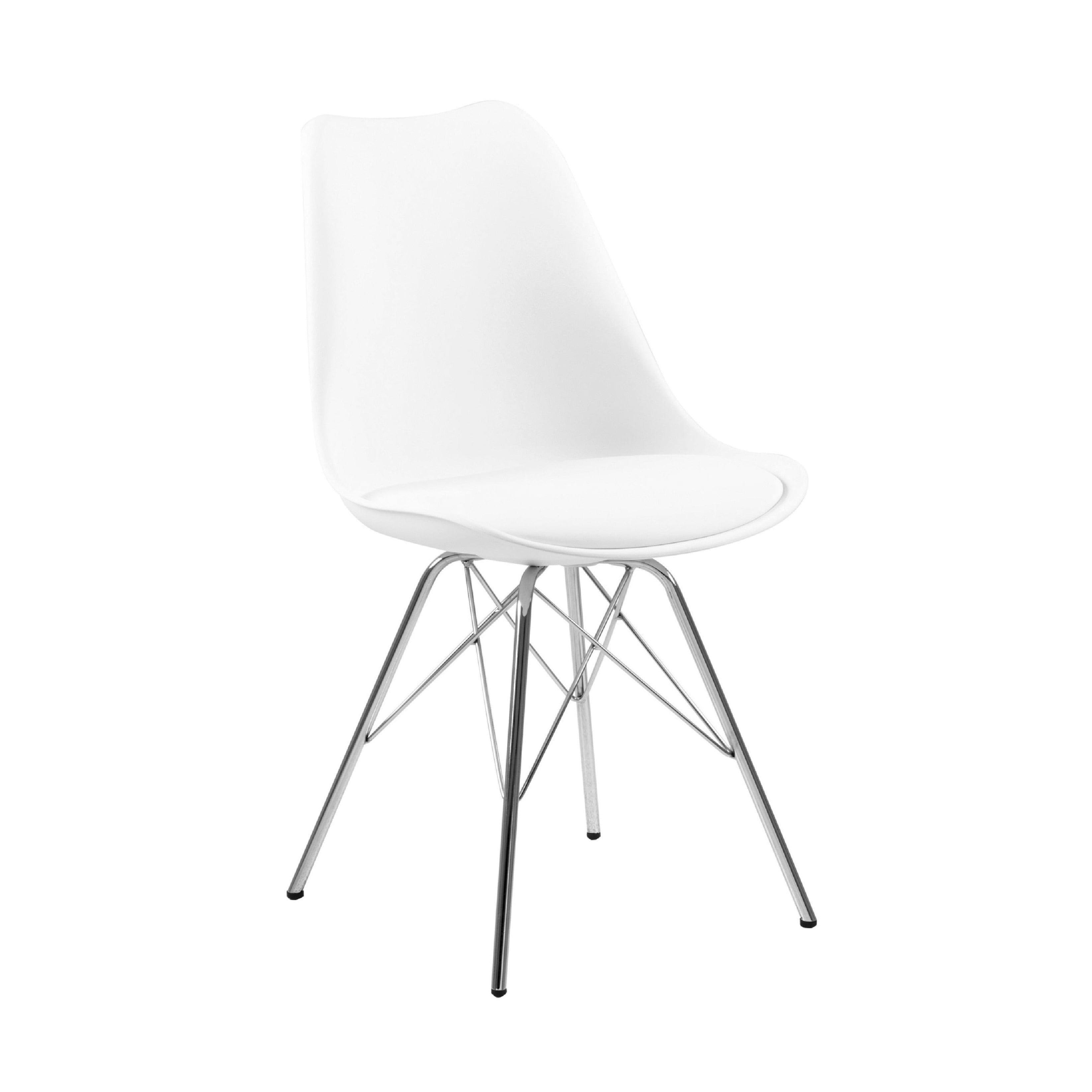 Krzesło NILS biały z chromowaną podstawą Actona    Eye on Design