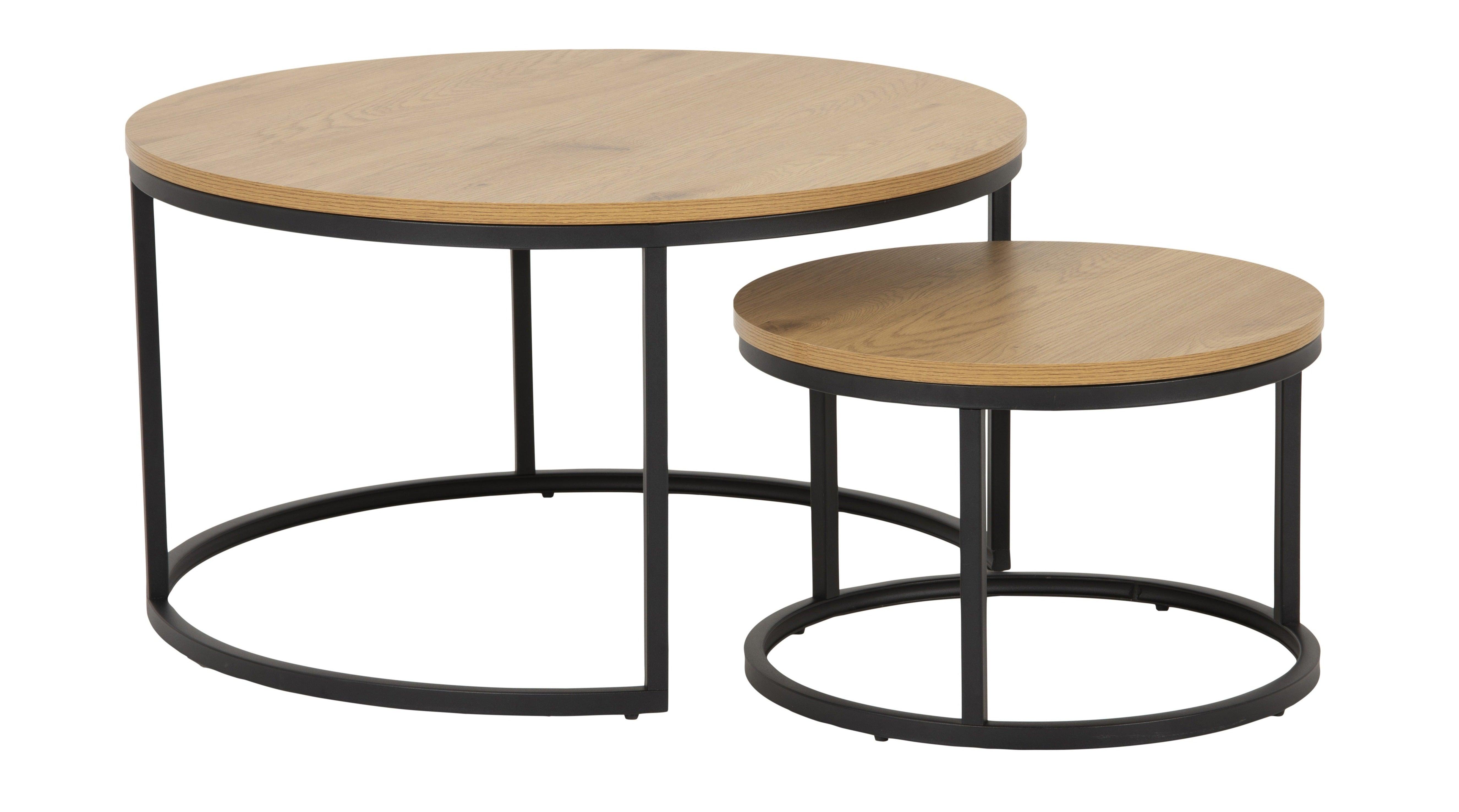 Zestaw dużych stolików kawowych SPIRO drewniany Actona    Eye on Design