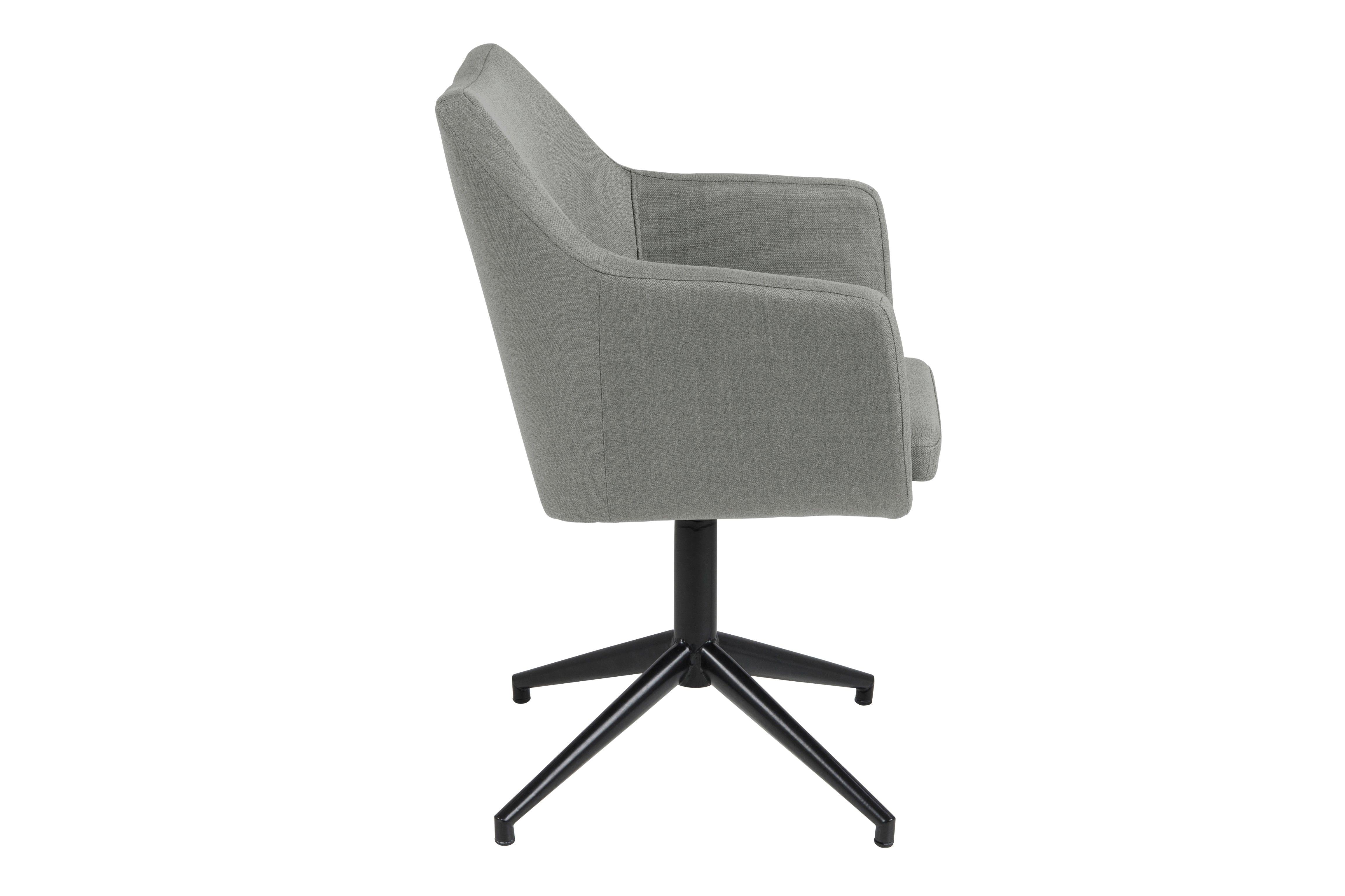 Krzesło MILAS jasnoszary z czarną podstawą, Actona, Eye on Design
