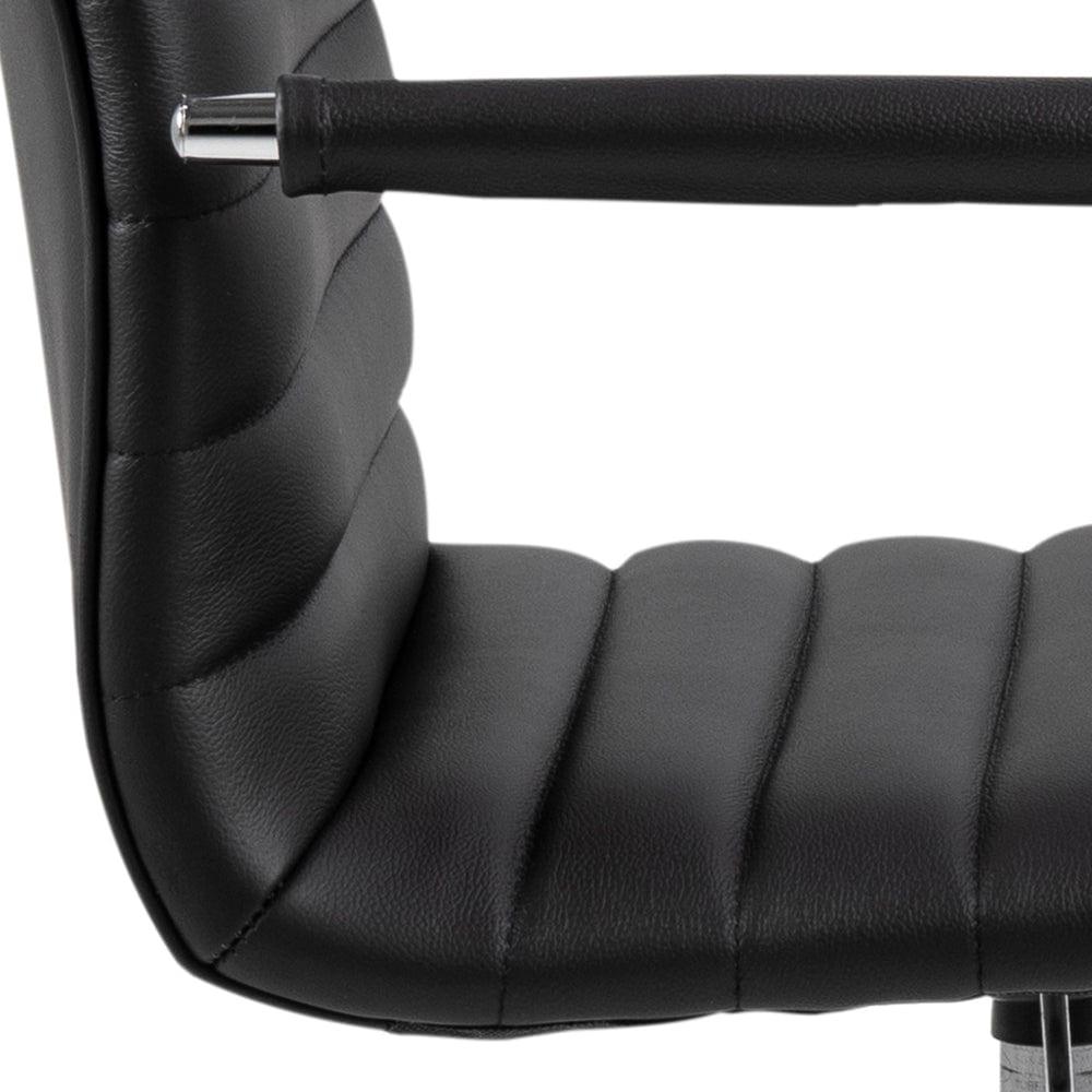 Krzesło biurowe NIKLAS czarny ekoskóra z chromowaną podstawą Actona    Eye on Design