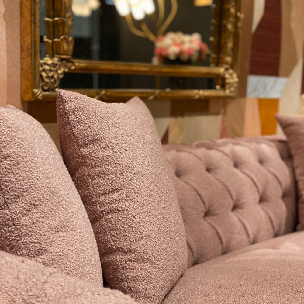 Sofa w tkaninie boucle PICCADILLY różowy Eichholtz    Eye on Design