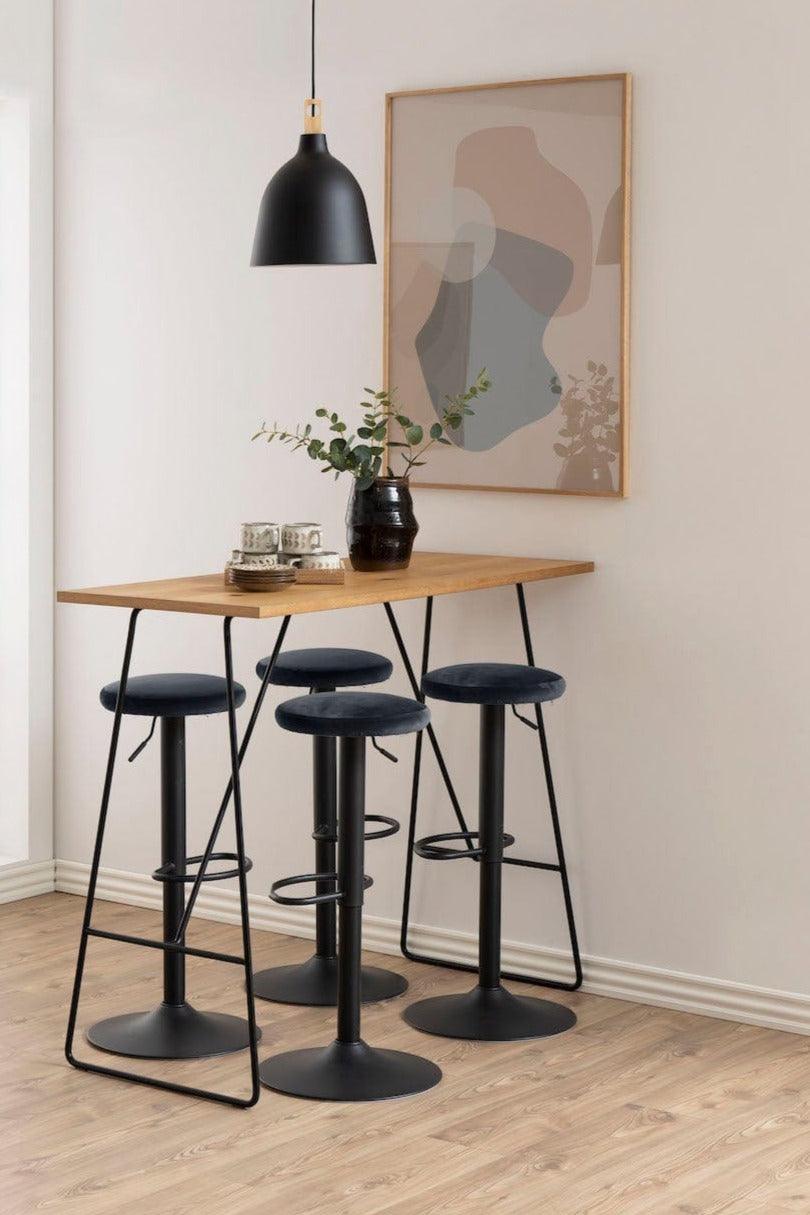 Krzesło barowe FRIDA czarny z ciemnoszarym wykończeniem Actona    Eye on Design