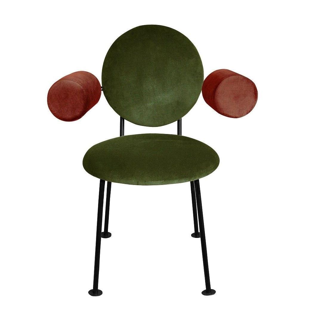 Fotel MEDALLION zielony z pomarańczowym Happy Barok    Eye on Design