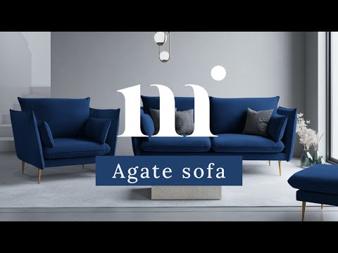 niebieska sofa do skandynawskiego salonu 