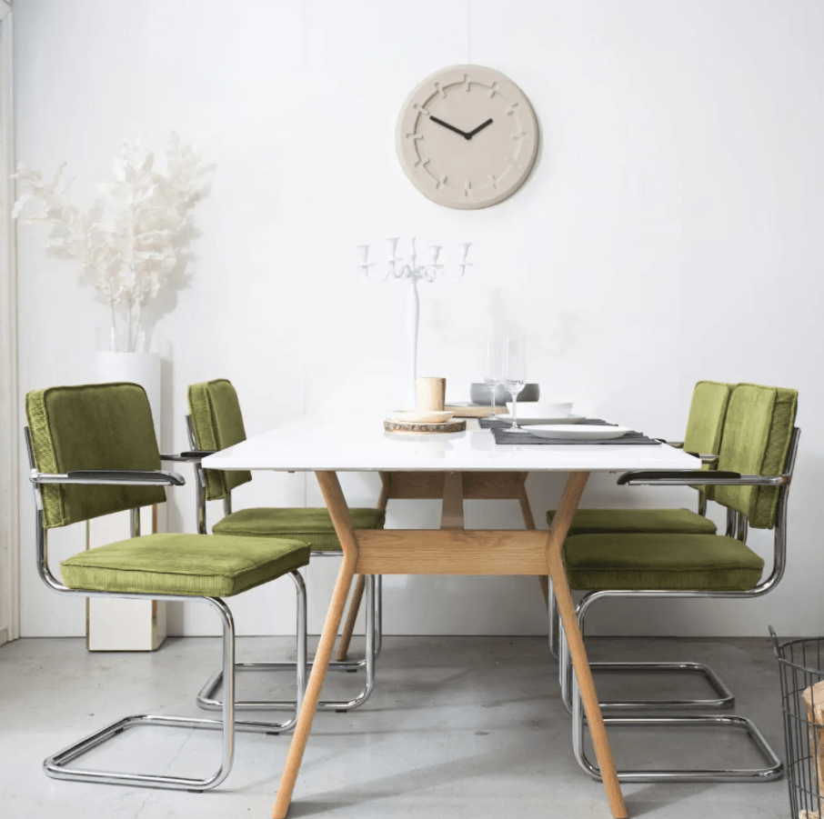 Krzesło z podłokietnikami RIDGE RIB zielony Zuiver    Eye on Design