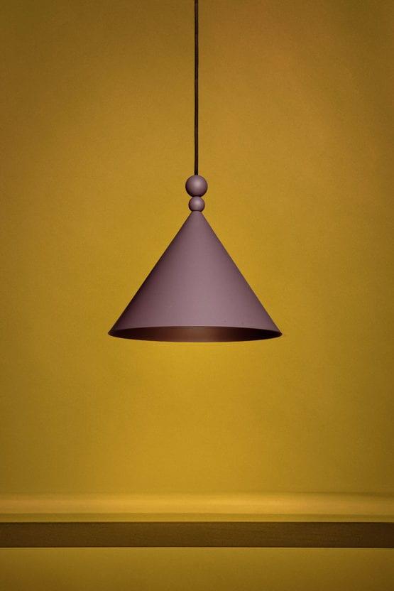 Lampa wisząca KONKO fioletowa Loftlight    Eye on Design