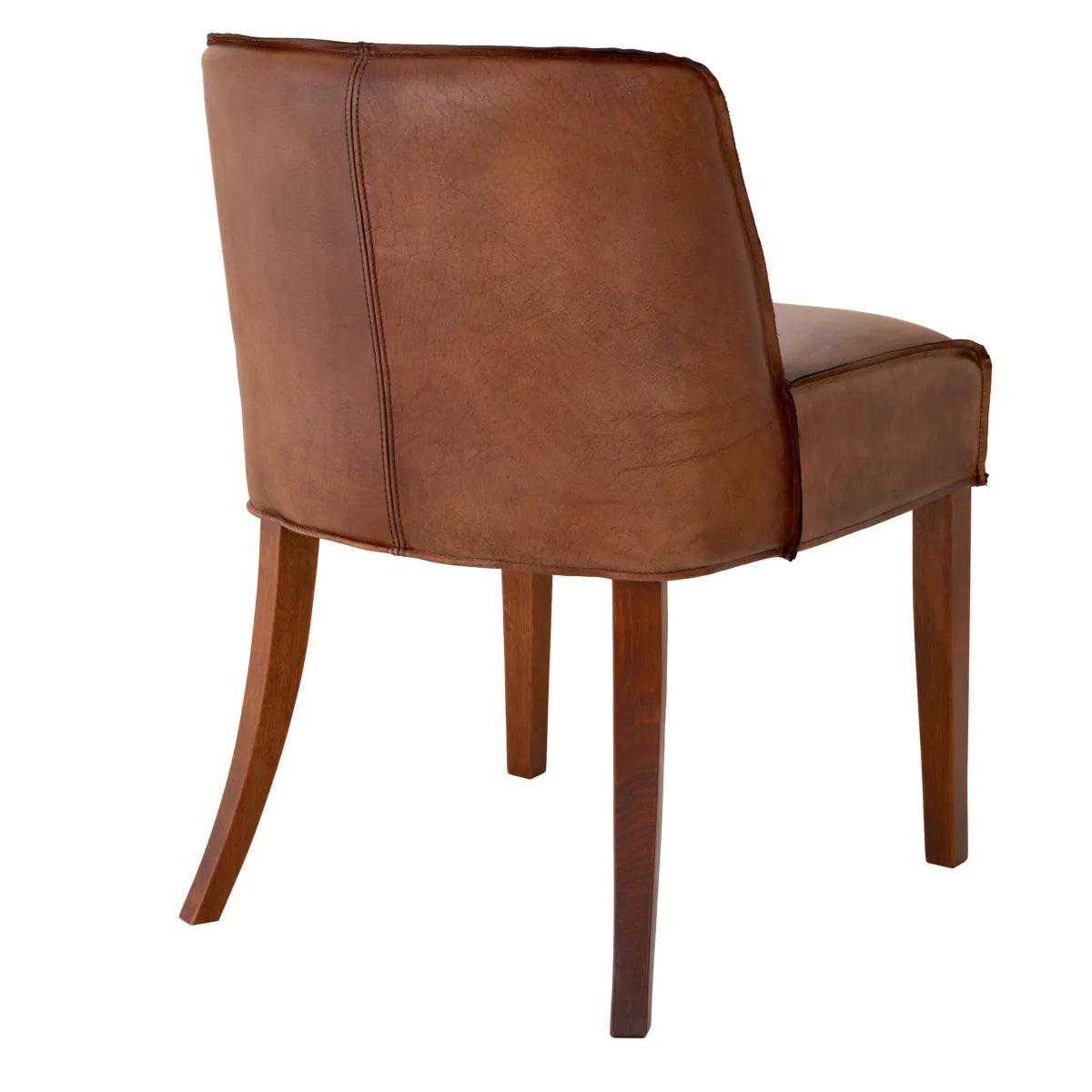 Krzesło BARNES brązowa skóra Eichholtz    Eye on Design