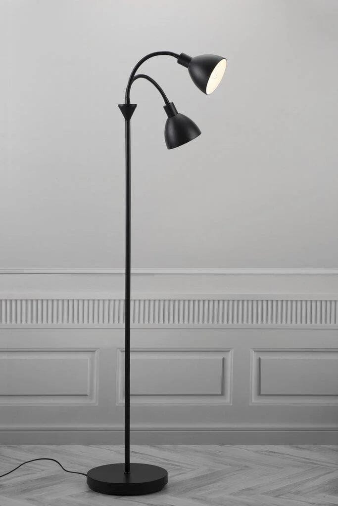 Lampa podłogowa podwójna RAY czarny Nordlux    Eye on Design