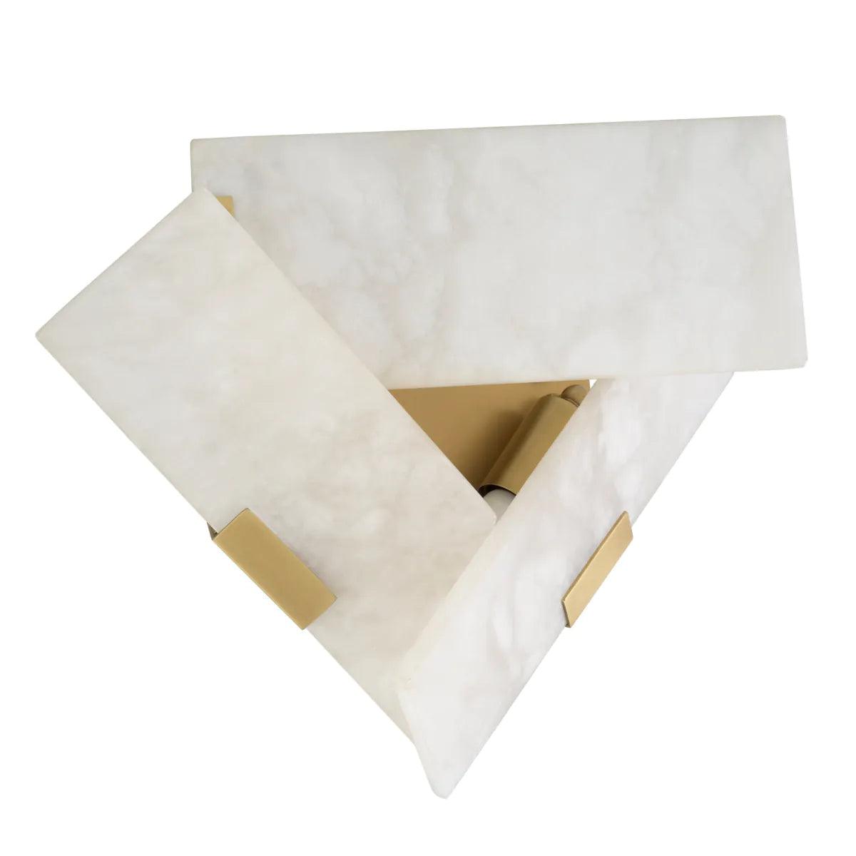 Lampa ścienna BELLA BIANCO alabaster z mosiężnym wykończeniem Eichholtz    Eye on Design