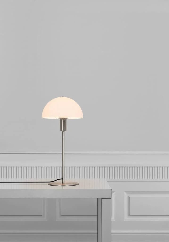 Lampa stołowa ELLEN srebrny ze szklanym kloszem Nordlux    Eye on Design