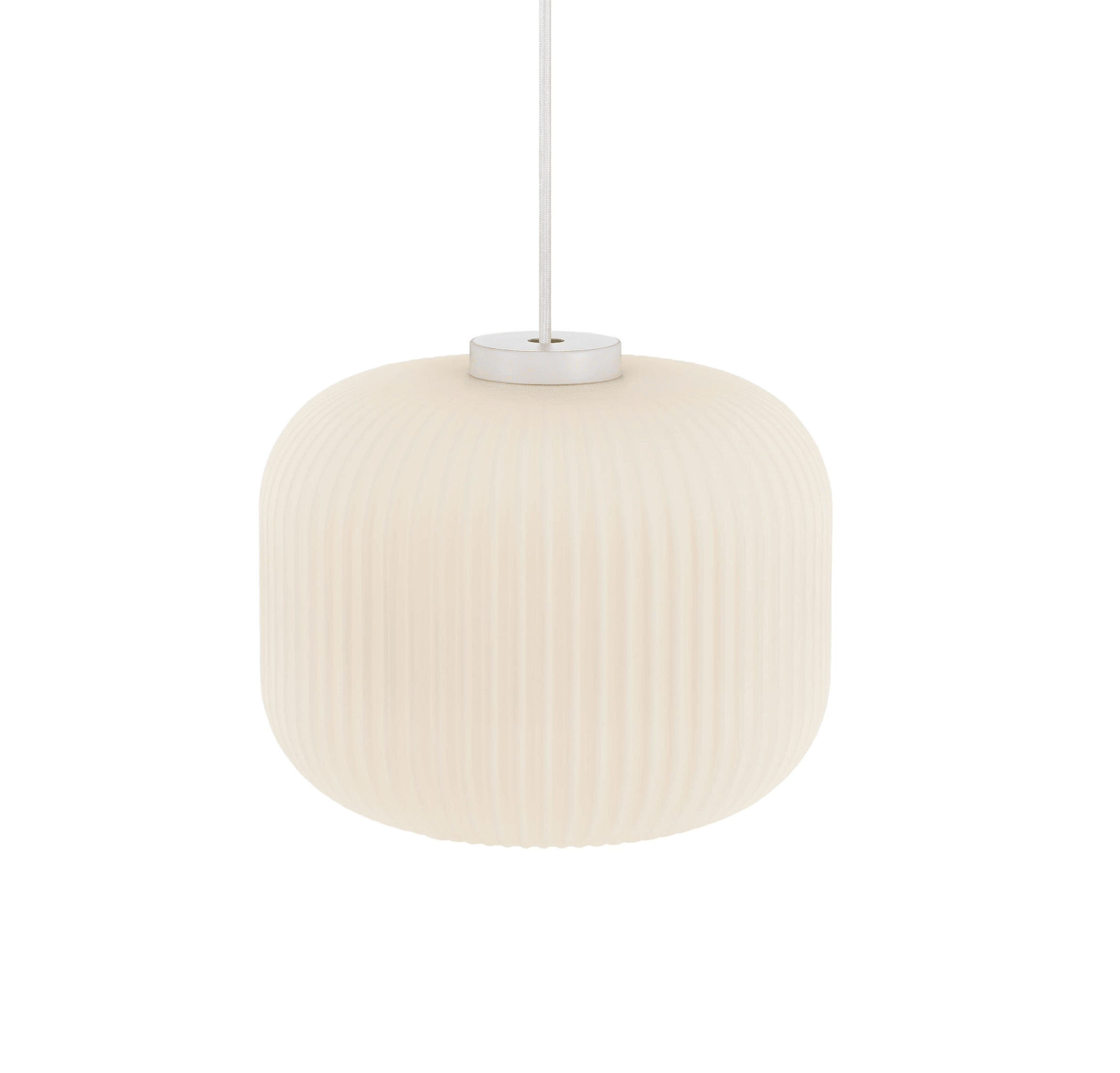 Lampa wisząca MILFORD OVAL szkło z białym wykończeniem, Nordlux, Eye on Design