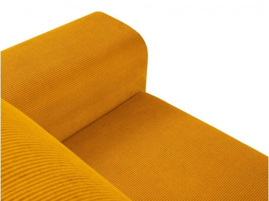 Narożnik lewostronny sztruksowy z funkcją spania KYOTO żółty Cosmopolitan Design    Eye on Design