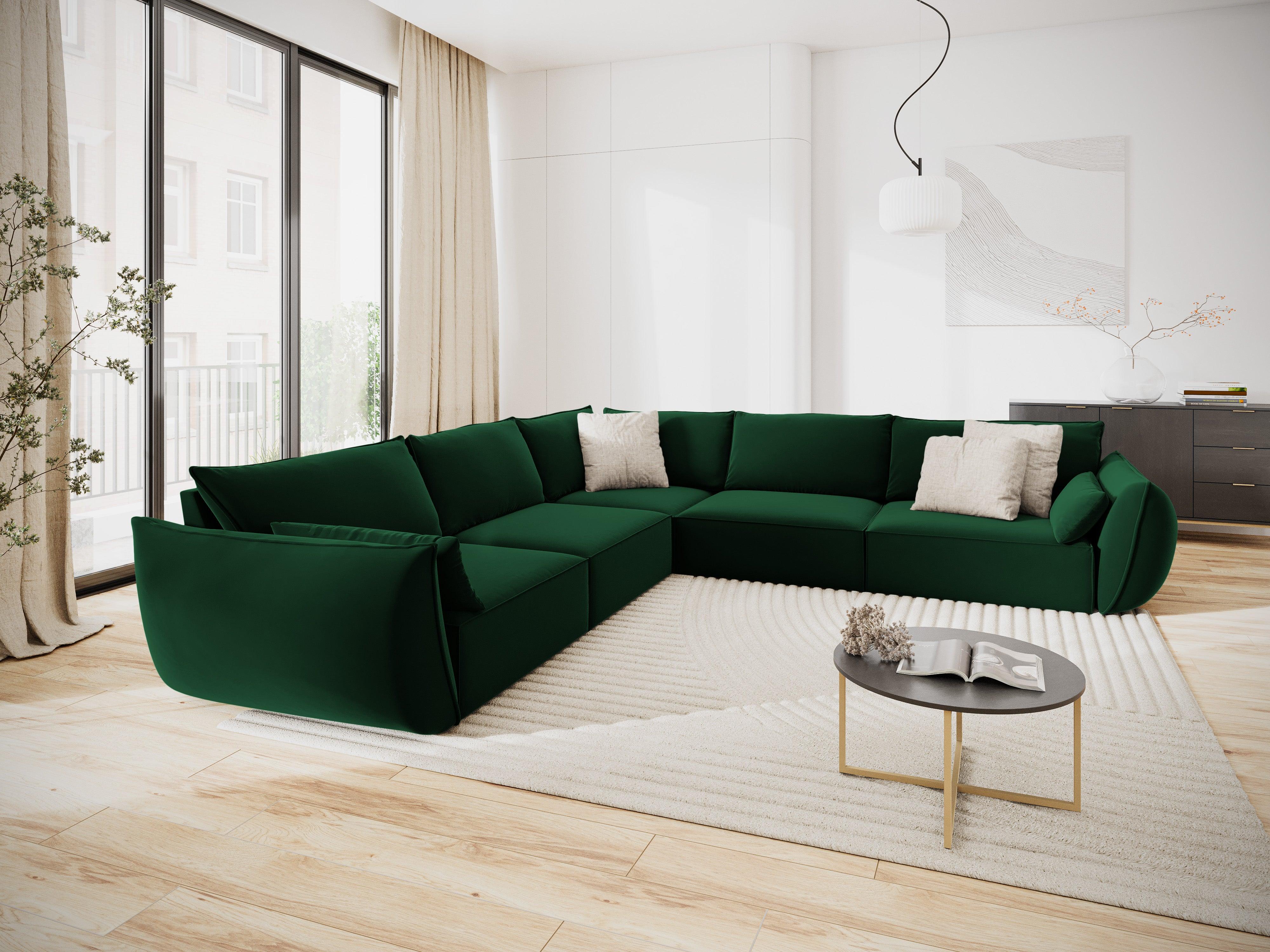 Narożnik symetryczny aksamitny VANDA butelkowa zieleń Mazzini Sofas    Eye on Design