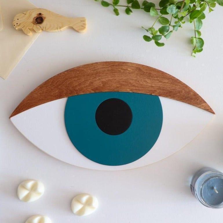 Dekoracja ścienna oko TURKUS 3D z powieką Na_ha_ku    Eye on Design