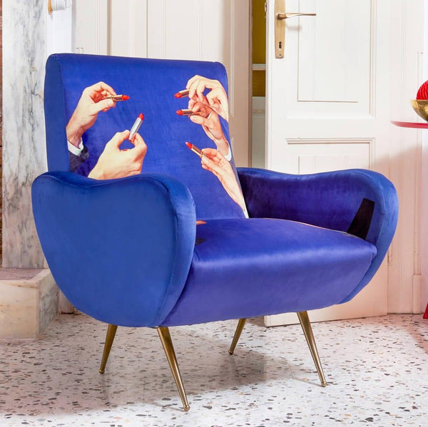 Fotel LIPSTICKS niebieski Seletti    Eye on Design