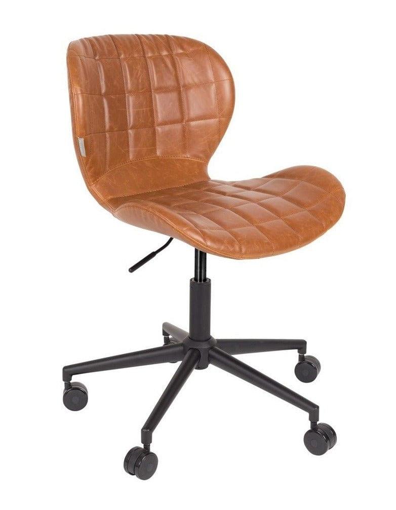 Krzesło biurowe OMG brązowa ekoskóra Zuiver    Eye on Design