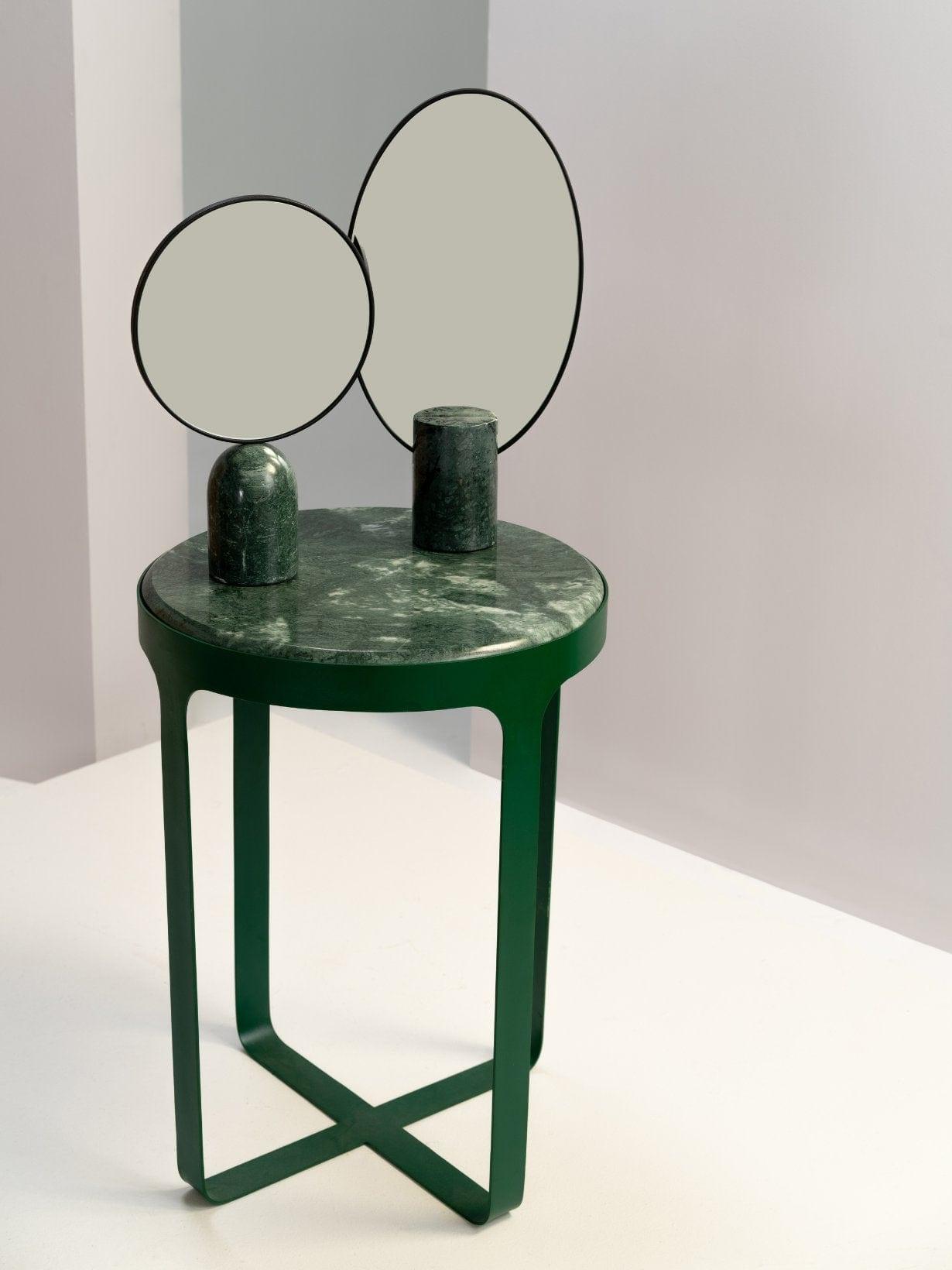 Lustro ROUND zielony marmur Pols Potten    Eye on Design