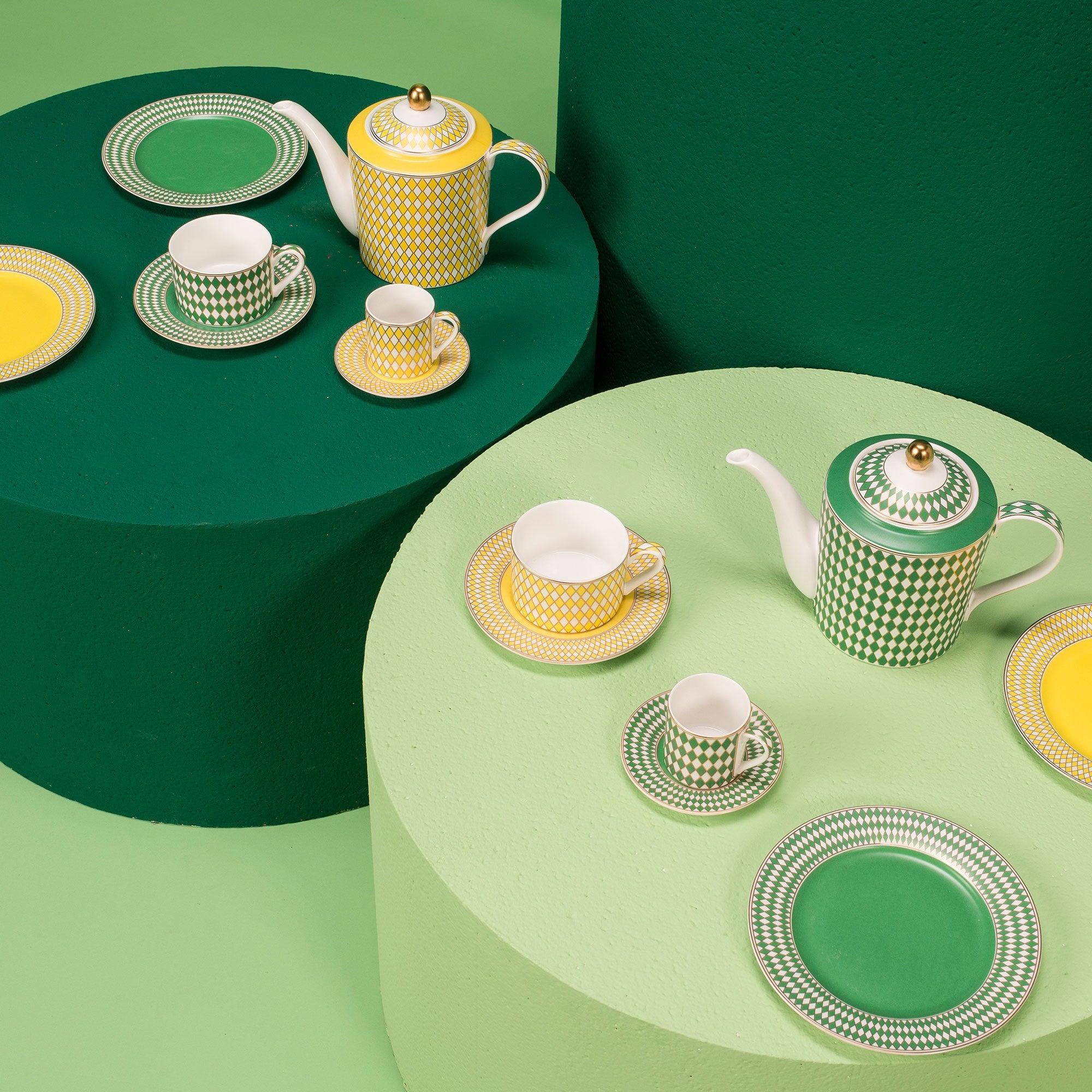 Zestaw filiżanek do espresso CHESS kolorowy Pols Potten    Eye on Design