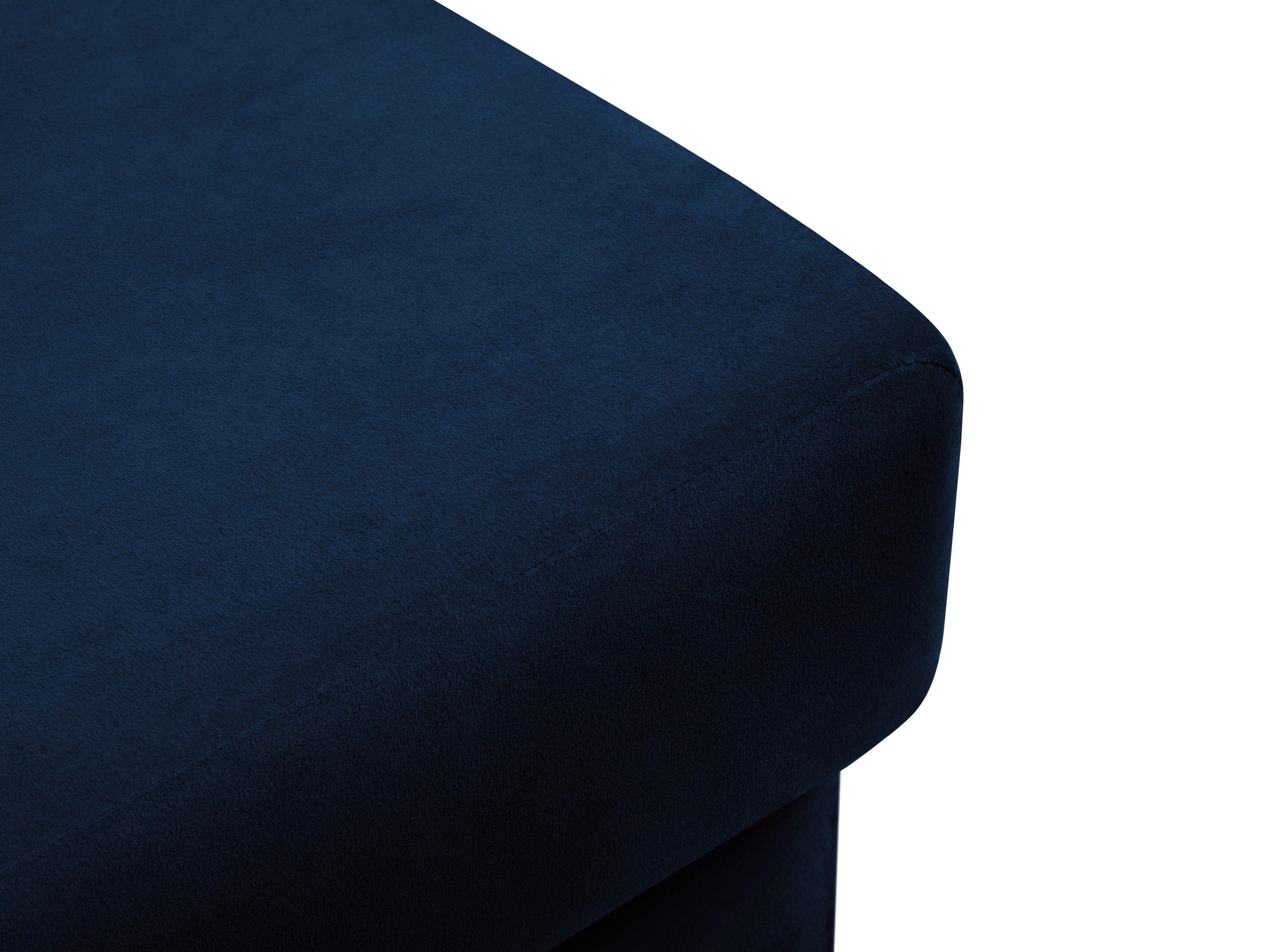 Puf aksamitny KYOTO niebieski z czarną podstawą Cosmopolitan Design    Eye on Design