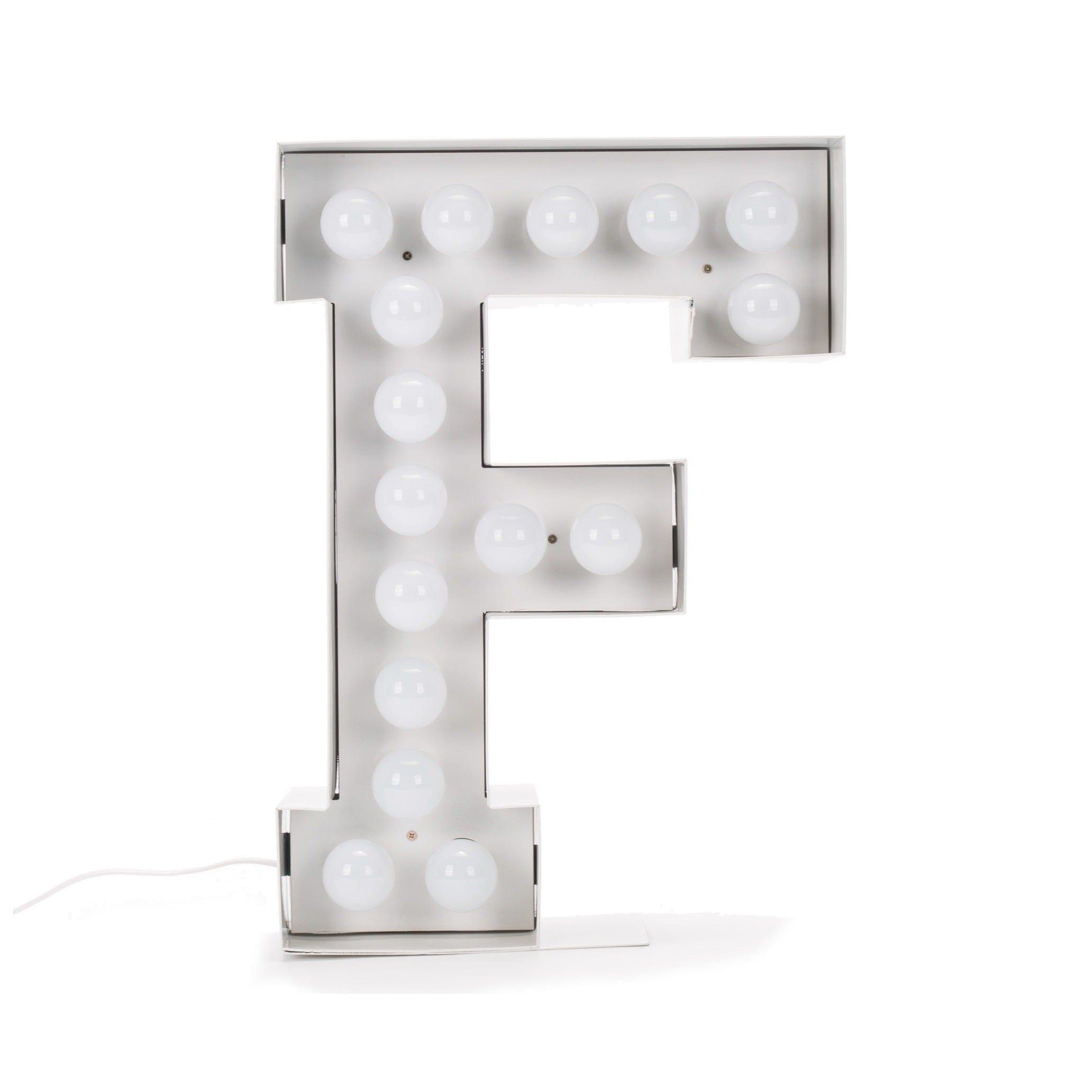 Lampa dekoracyjna VEGAZ litera alfabetu Seletti F   Eye on Design