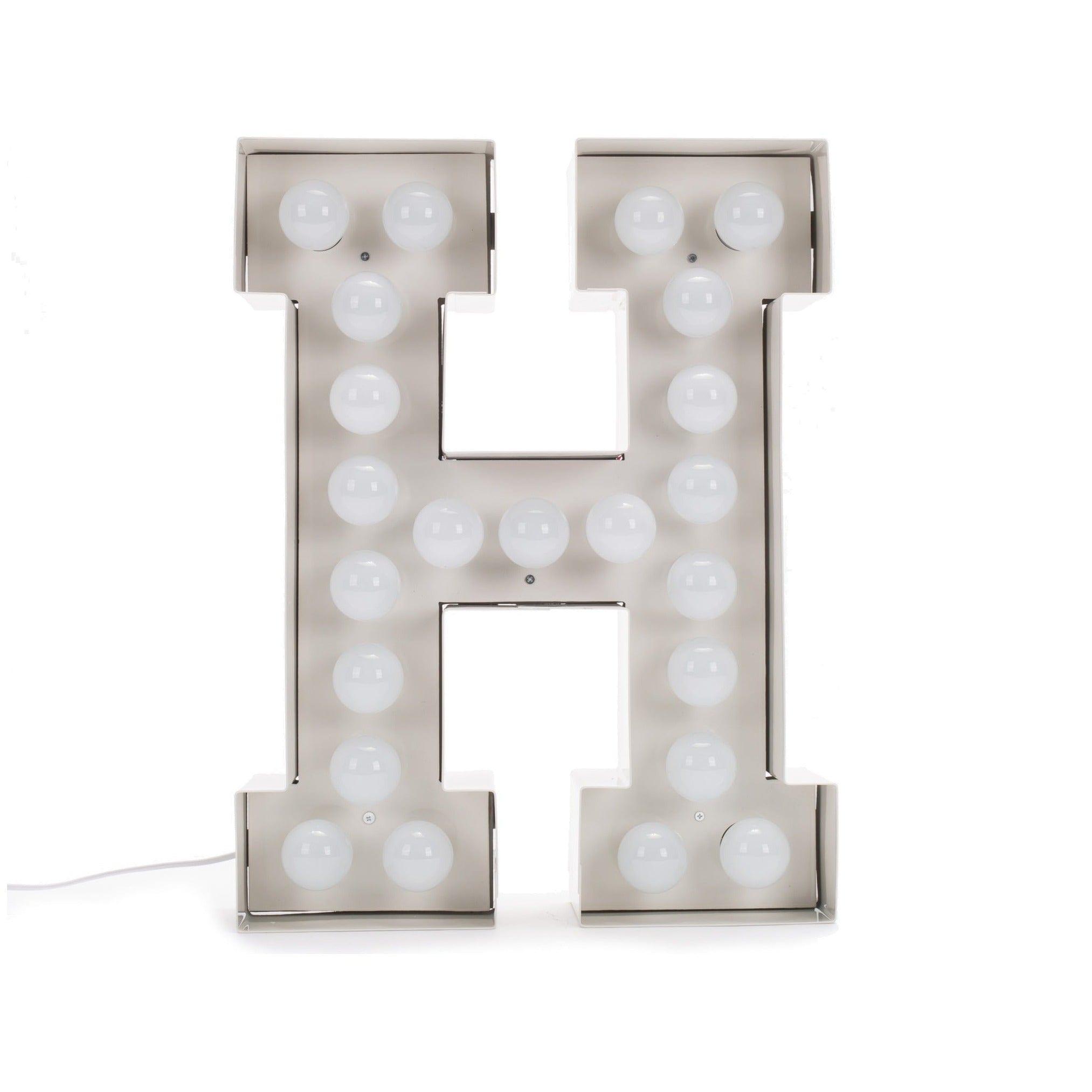 Lampa dekoracyjna VEGAZ litera alfabetu Seletti H   Eye on Design