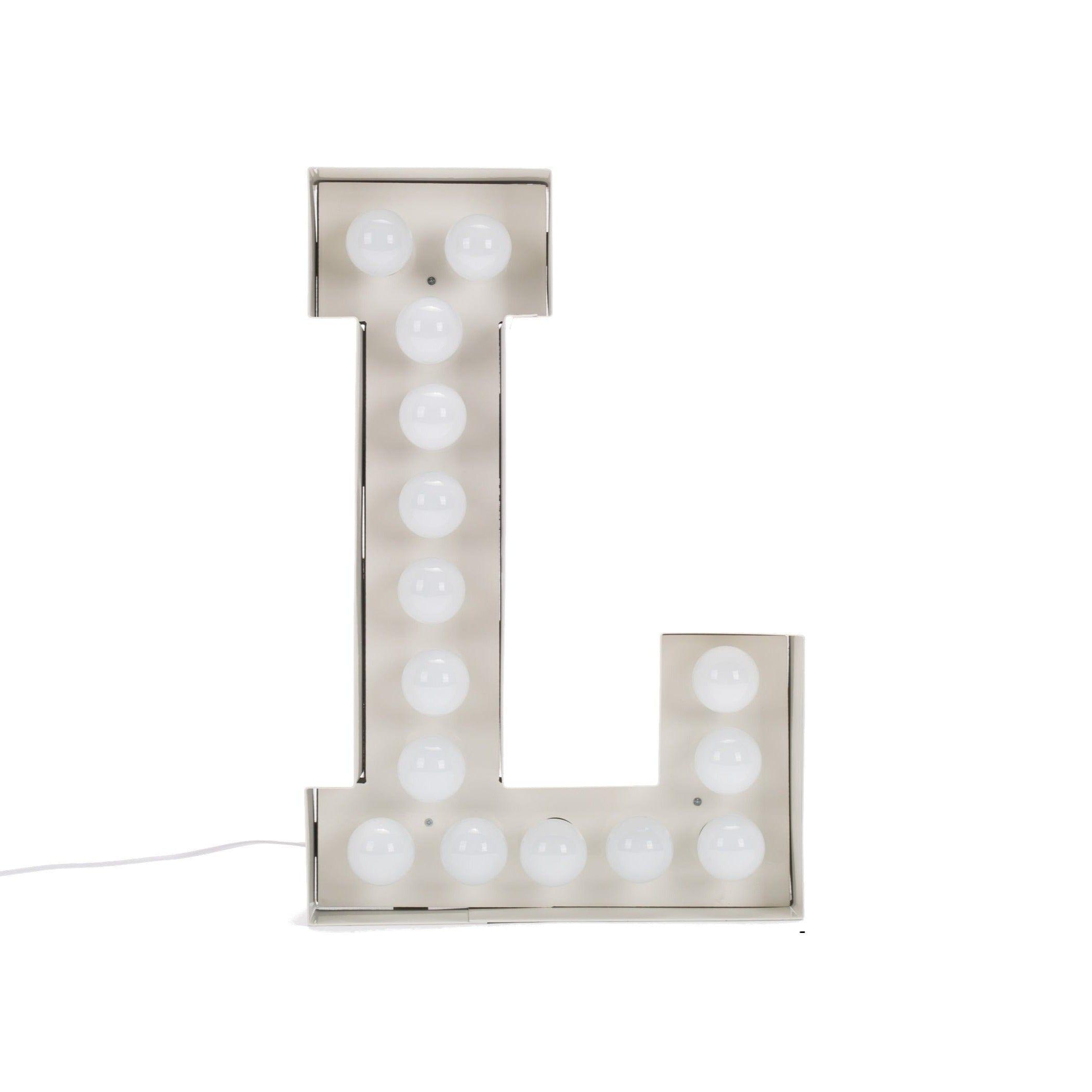Lampa dekoracyjna VEGAZ litera alfabetu Seletti L   Eye on Design