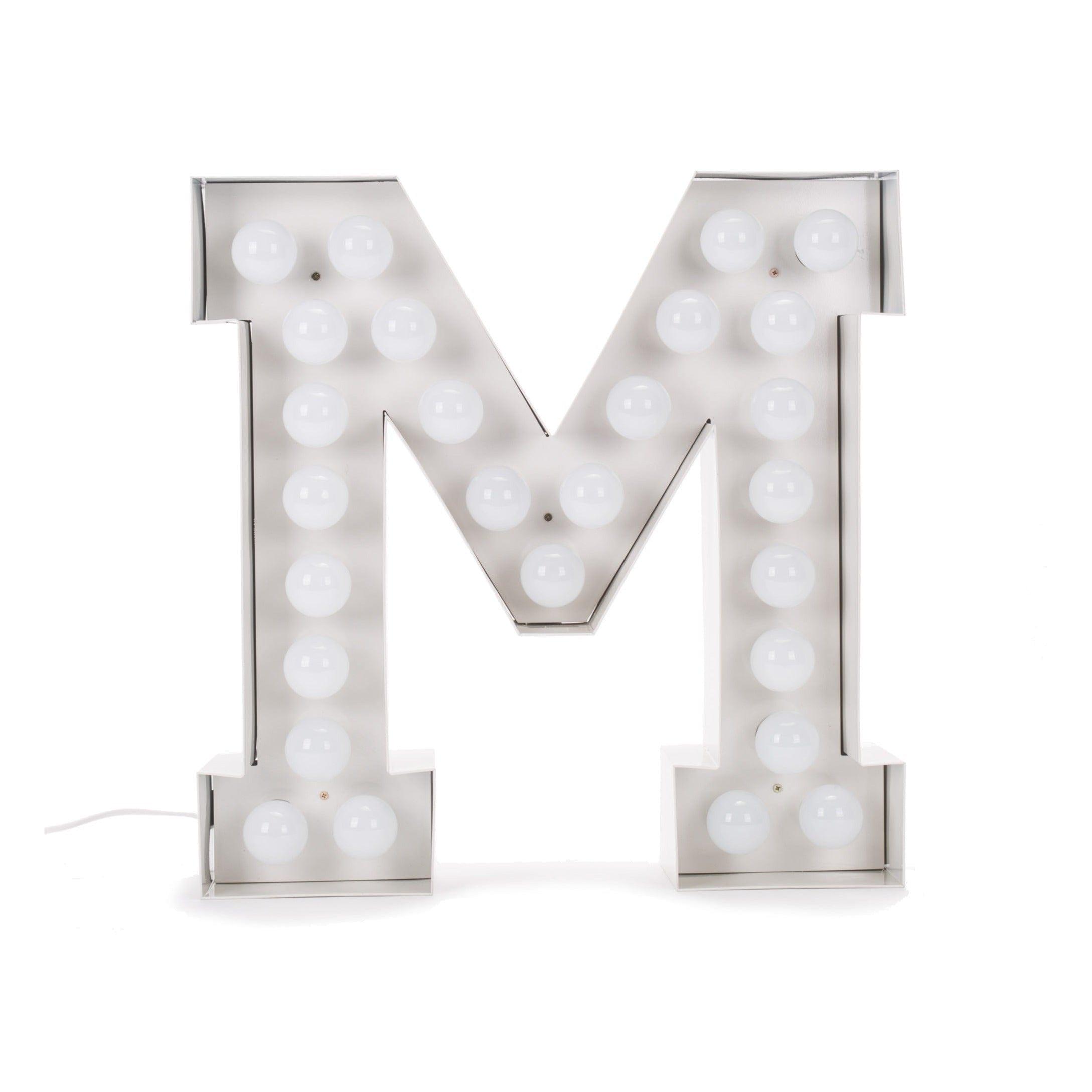 Lampa dekoracyjna VEGAZ litera alfabetu Seletti M   Eye on Design