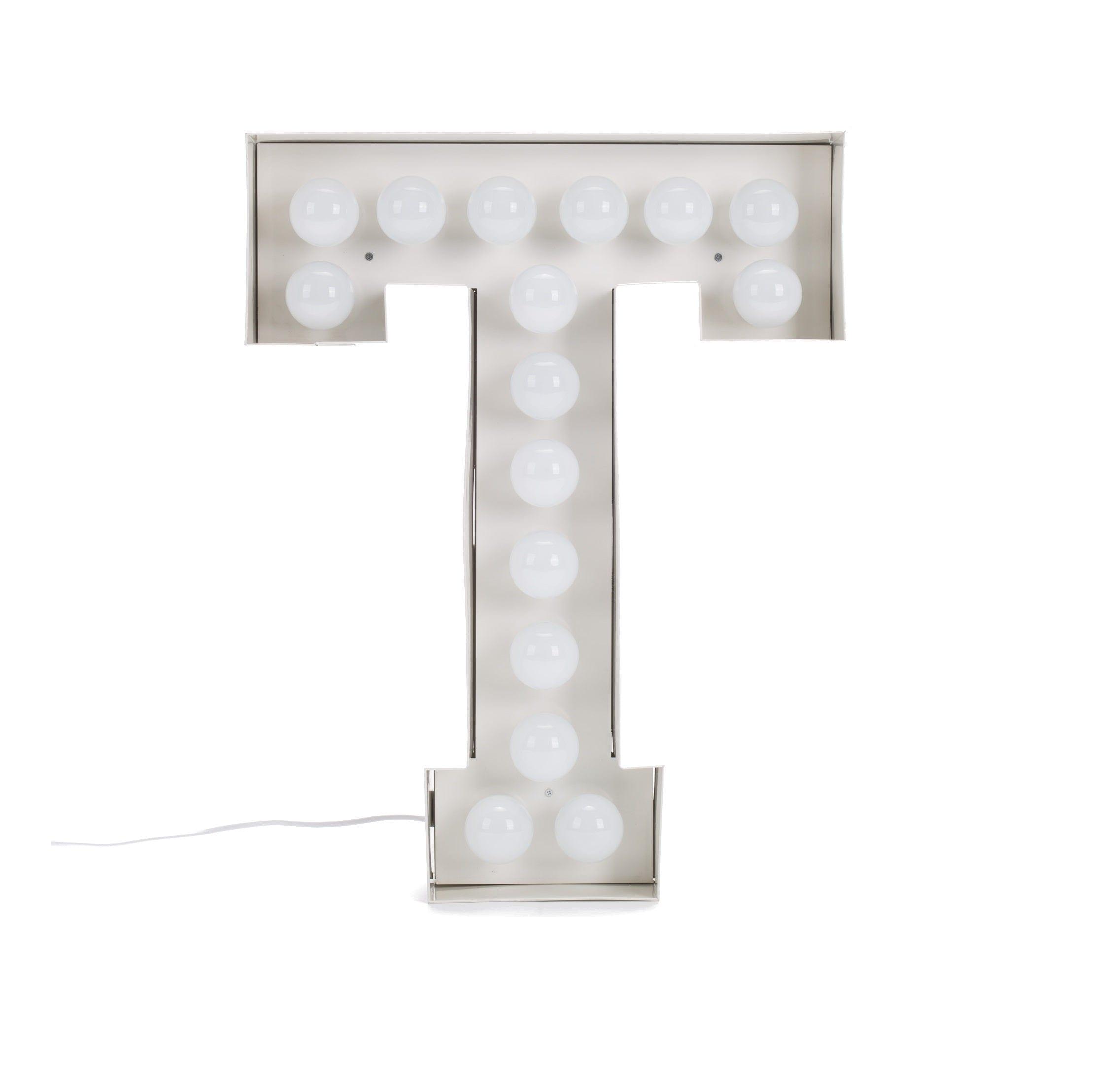 Lampa dekoracyjna VEGAZ litera alfabetu Seletti T   Eye on Design