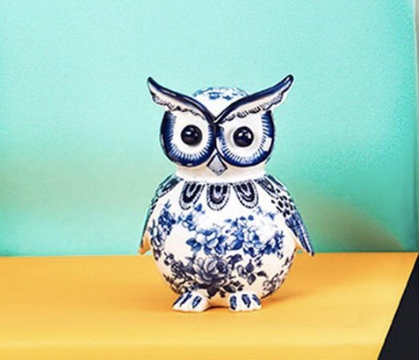 Skarbonka OWL niebieski Pols Potten    Eye on Design