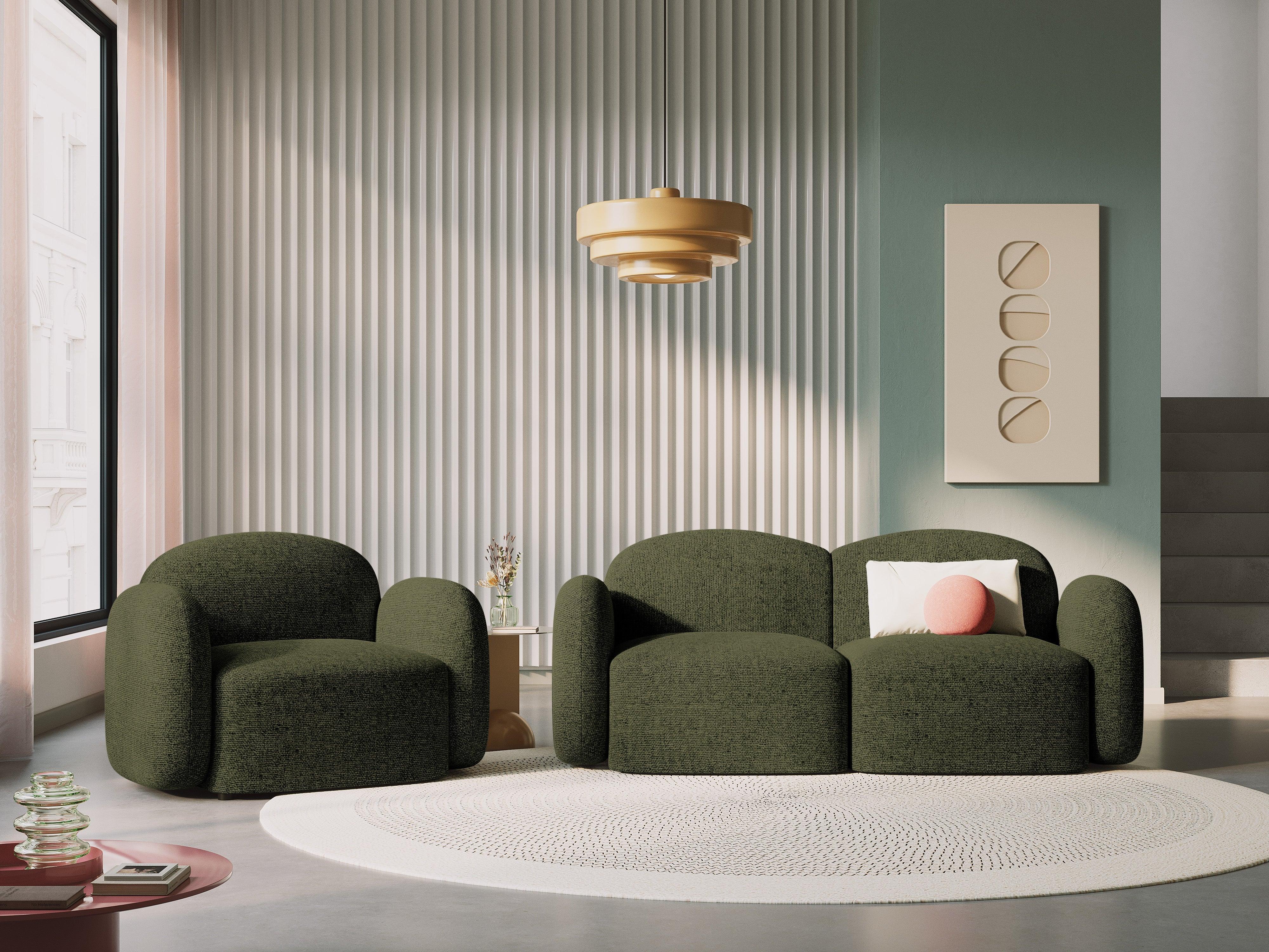 Sofa 2-osobowa LAURENT szenil zielony melanż Interieurs 86    Eye on Design