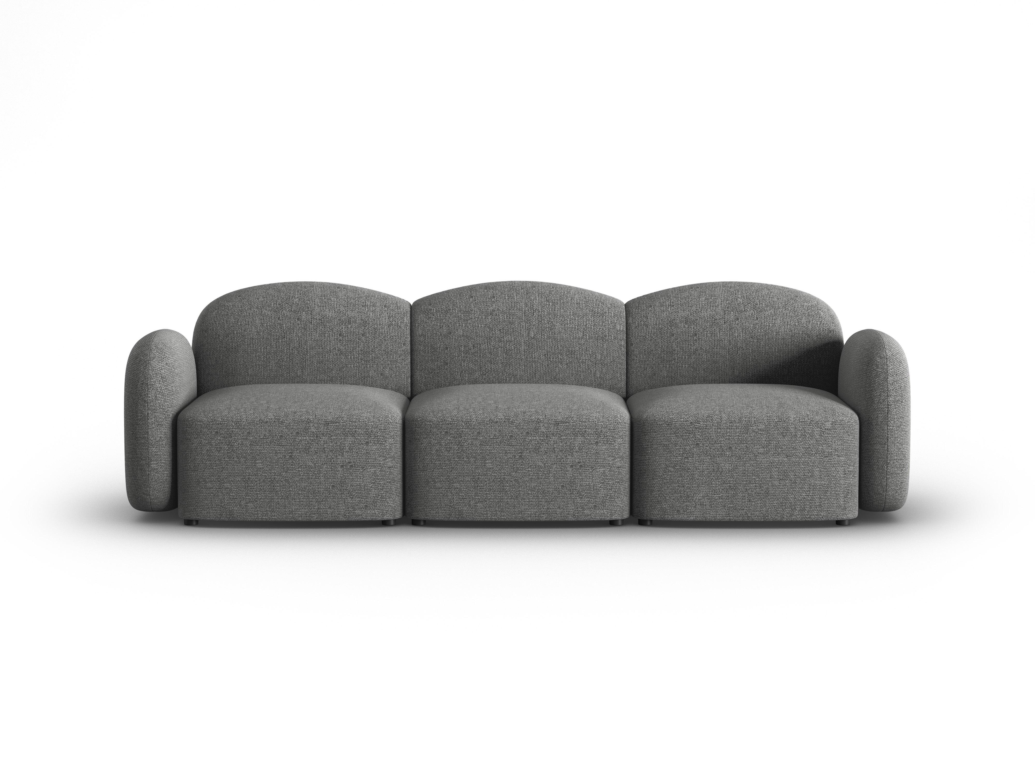 Sofa 3-osobowa LAURENT szenil ciemnoszary melanż Interieurs 86    Eye on Design