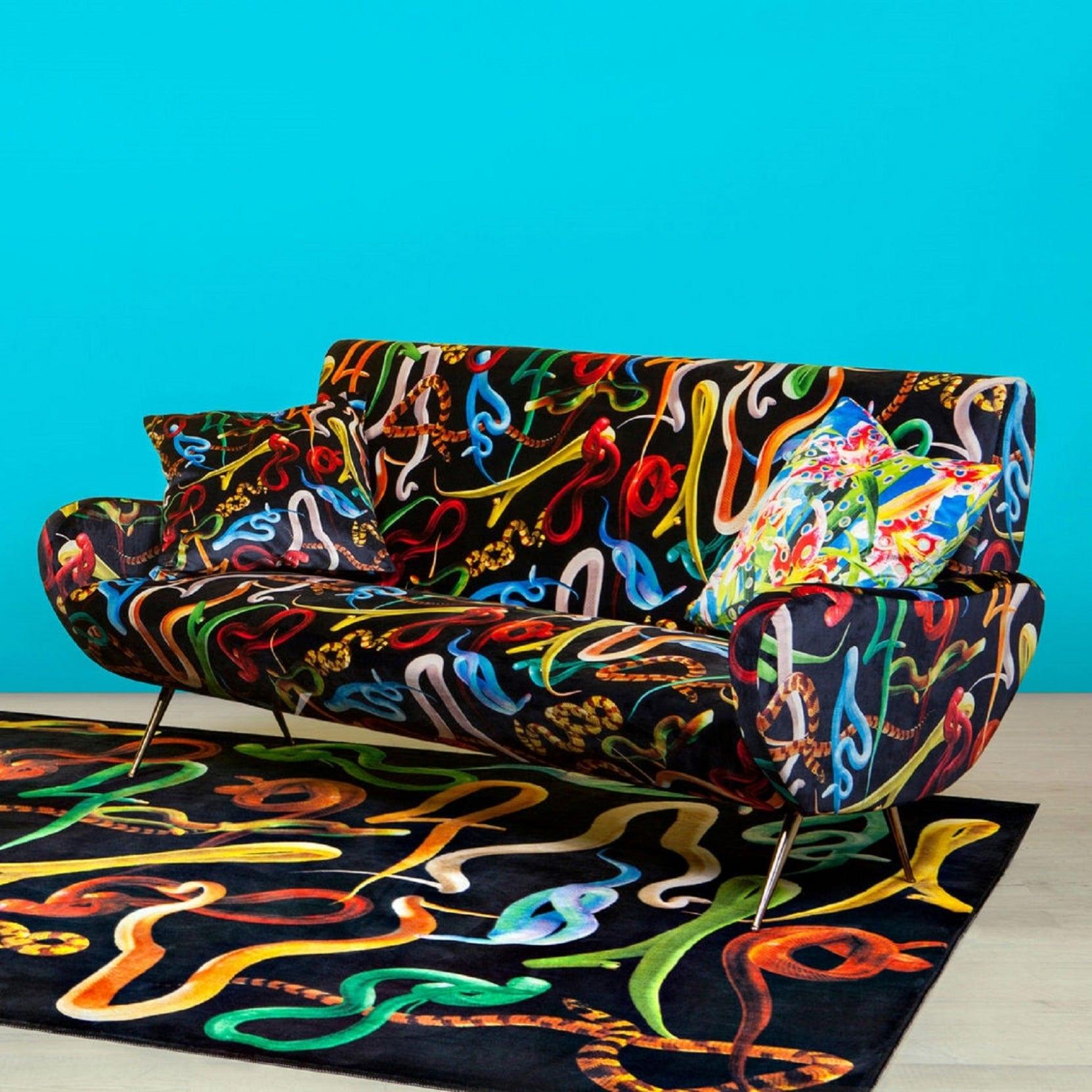 Sofa 3-osobowa SNAKES czarny Seletti    Eye on Design