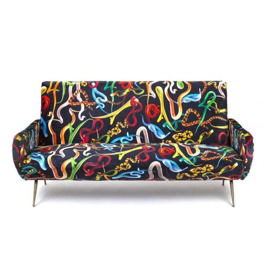 Sofa 3-osobowa SNAKES czarny Seletti    Eye on Design