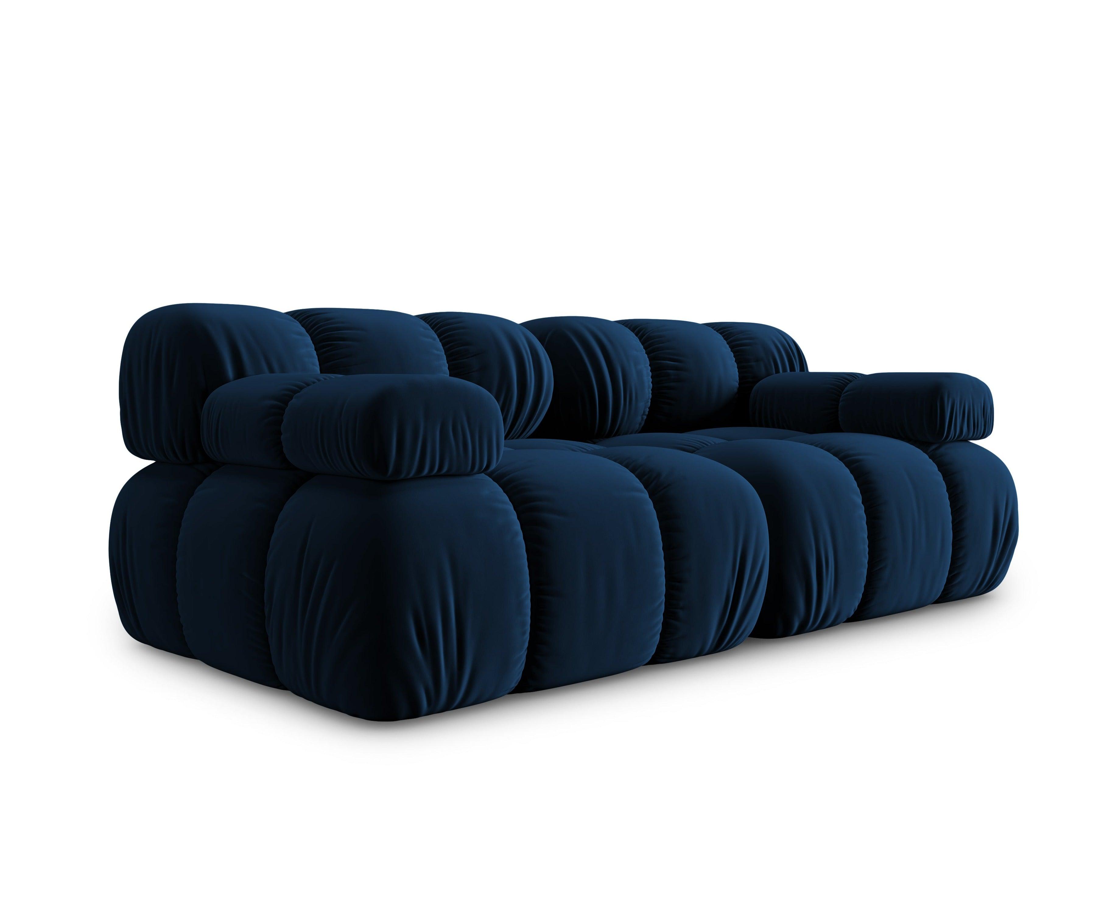 Sofa aksamitna 2-osobowa TROPEA granat królewski Milo Casa    Eye on Design