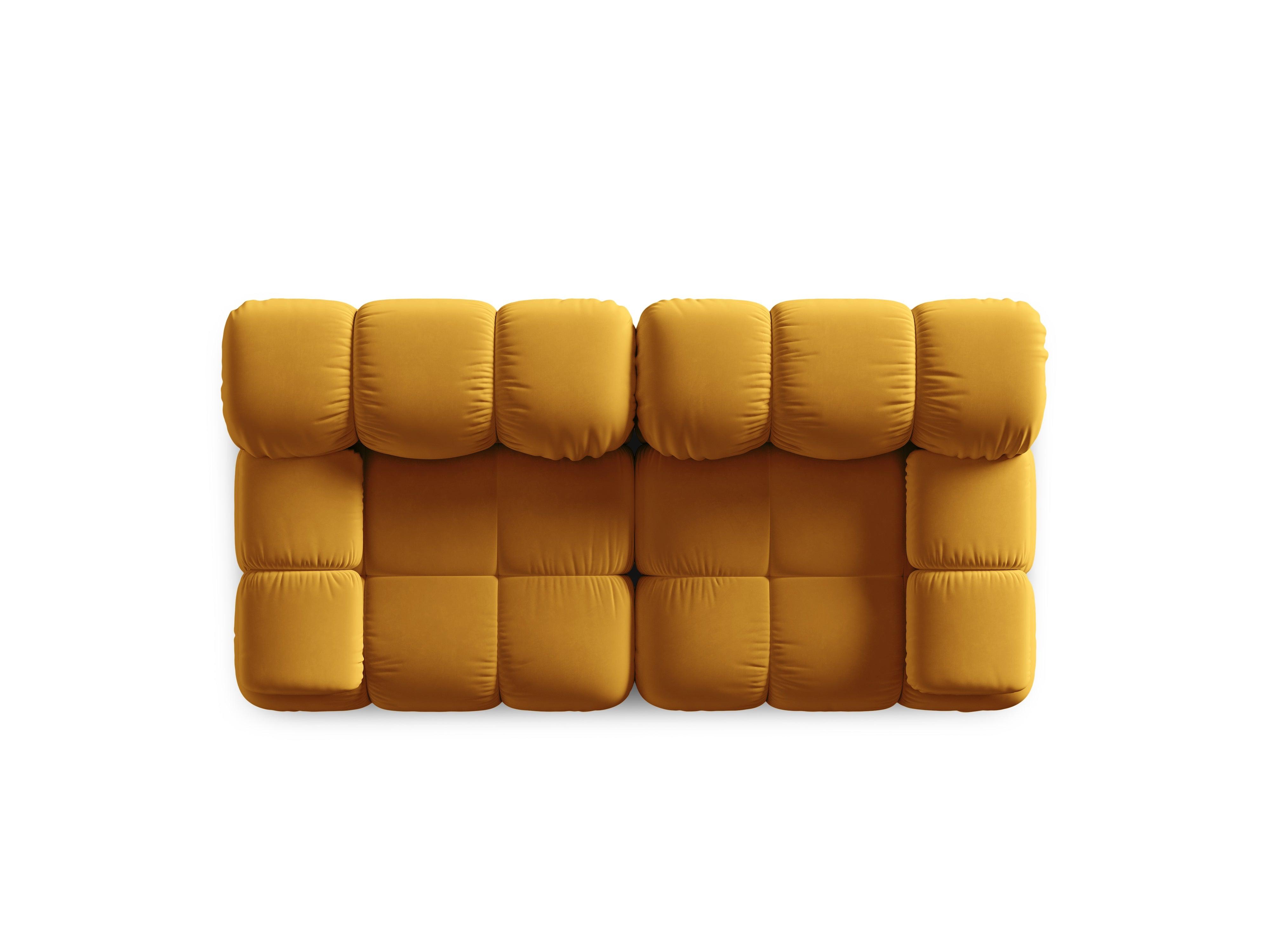 Sofa aksamitna 2-osobowa TROPEA musztardowy Milo Casa    Eye on Design