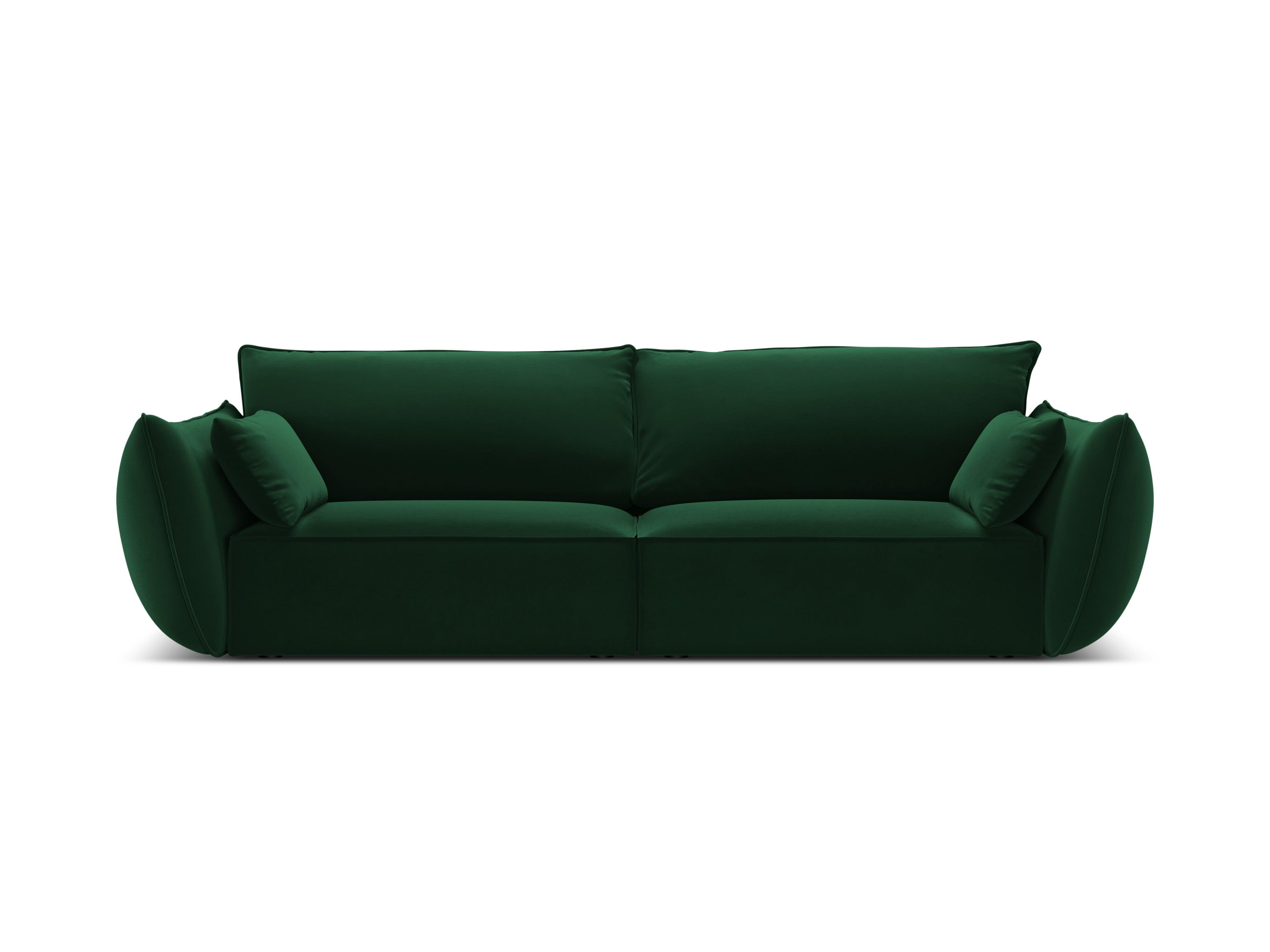 Sofa aksamitna 3-osobowa VANDA butelkowa zieleń Mazzini Sofas    Eye on Design