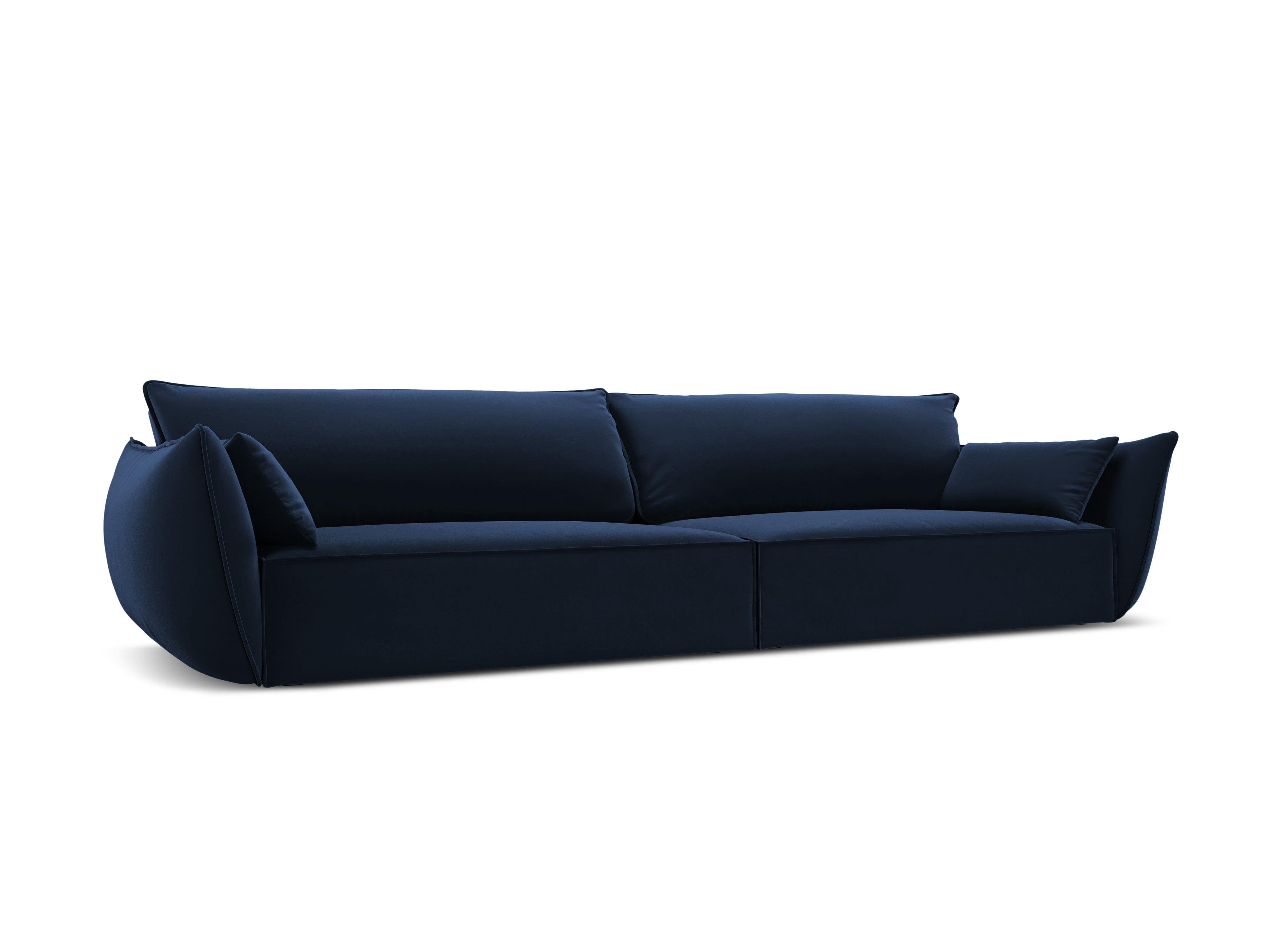 Sofa aksamitna 4-osobowa VANDA granatowy Mazzini Sofas    Eye on Design