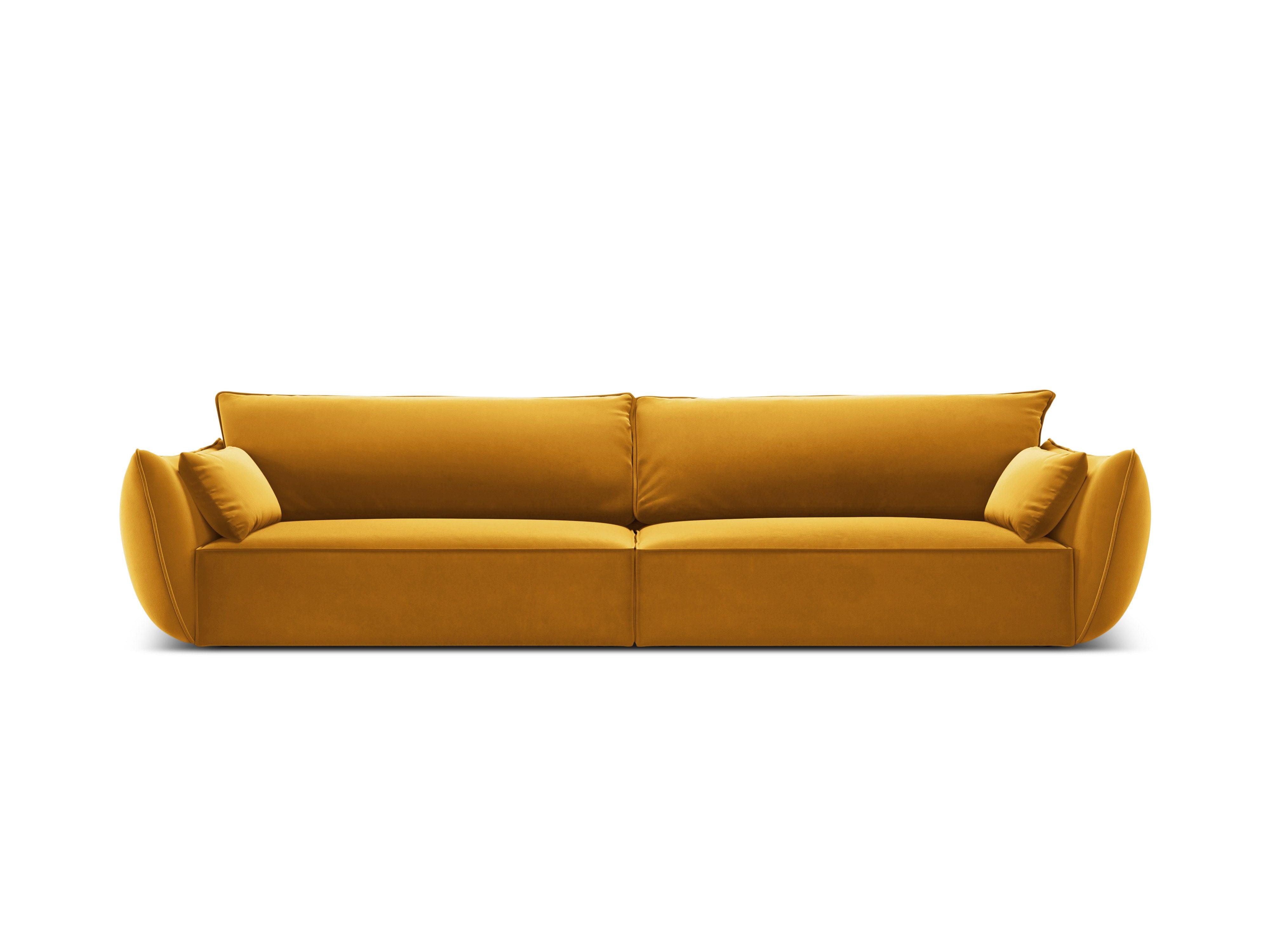 Sofa aksamitna 4-osobowa VANDA musztardowy Mazzini Sofas    Eye on Design