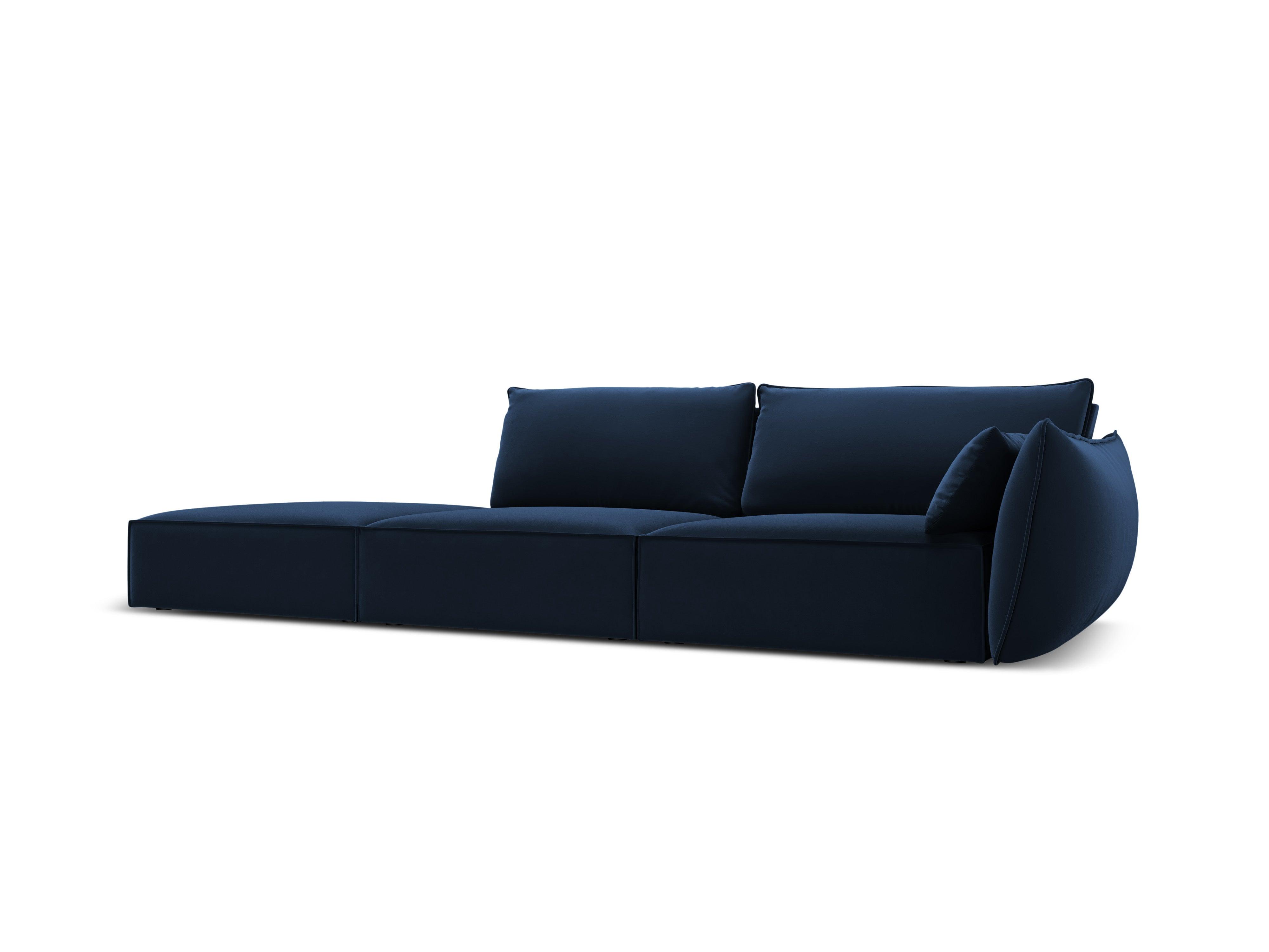 Sofa aksamitna lewostronna otwarta VANDA granatowy Mazzini Sofas    Eye on Design