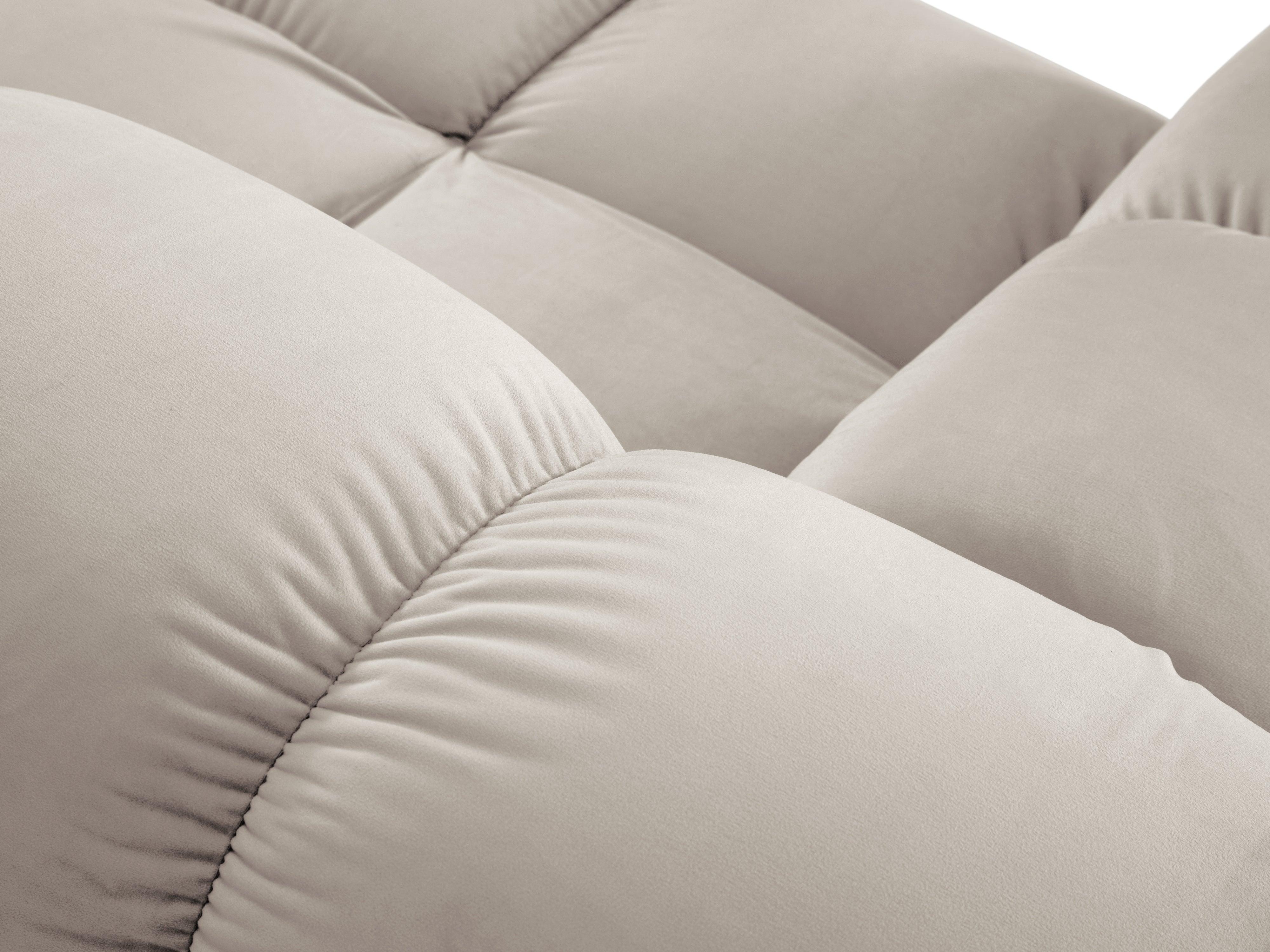 Sofa modułowa aksamitna prawostronna 4-osobowa TROPEA jasnobeżowy Milo Casa    Eye on Design