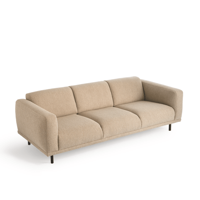 Sofa w tkaninie boucle 3-osobowa TEDDY beżowy Pols Potten    Eye on Design