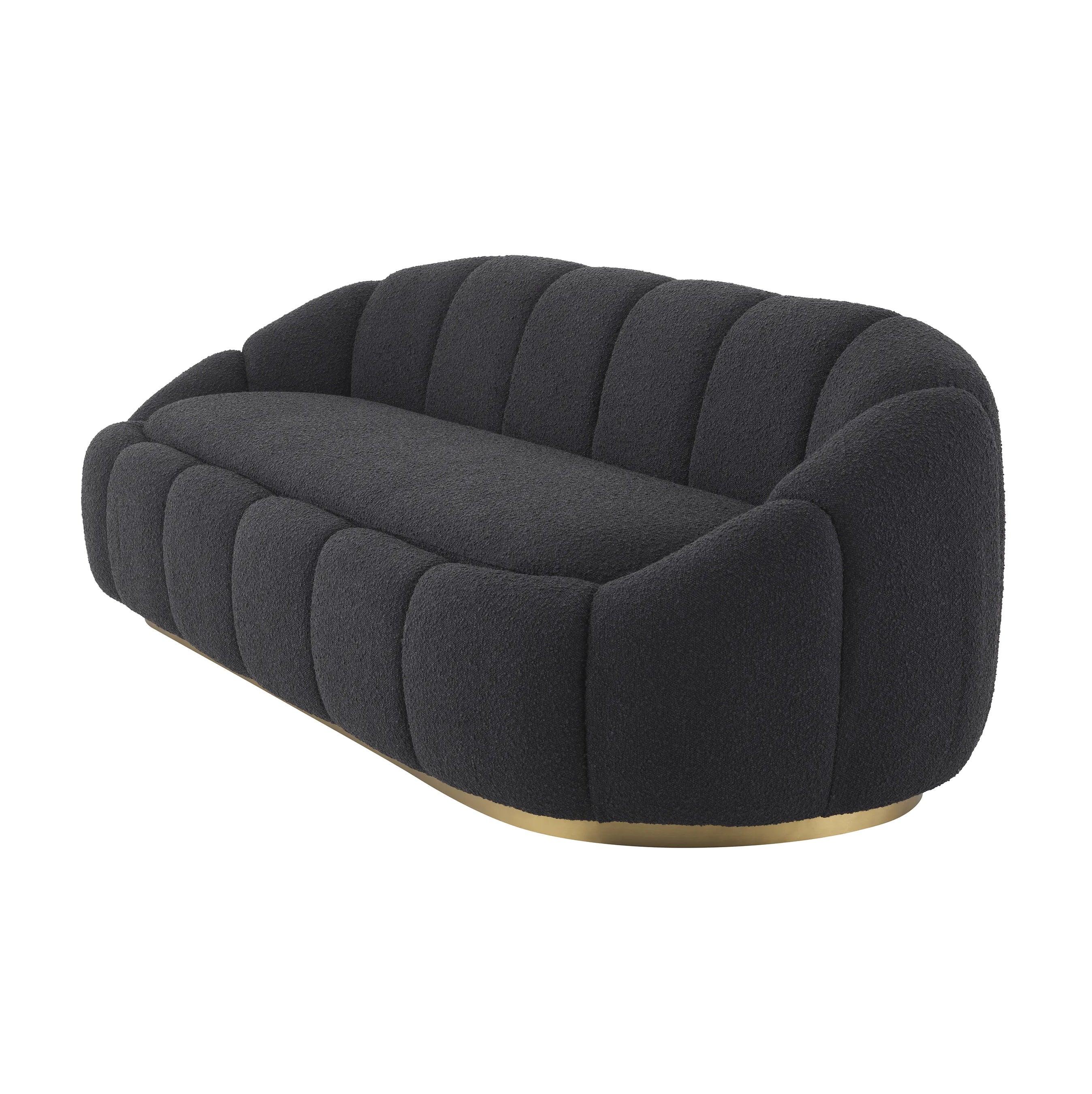 Sofa w tkaninie boucle INGER czarny Eichholtz    Eye on Design